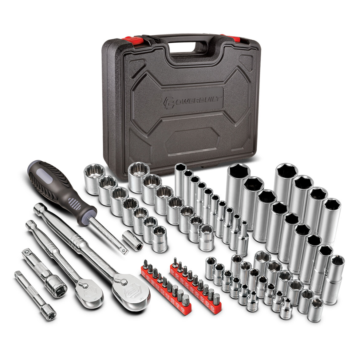Powerbuilt 80 Piece Auto Mechanic’s Service Tool Set – 642452