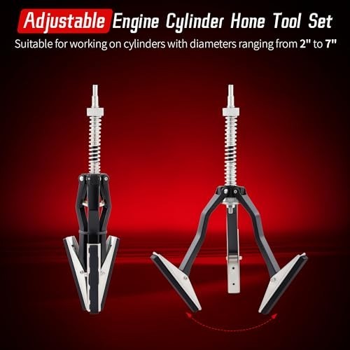 Adjustable Cylinder Hone Tool for Engine Repair, 2″ to 7″ Diameter, 3PC Stones 2