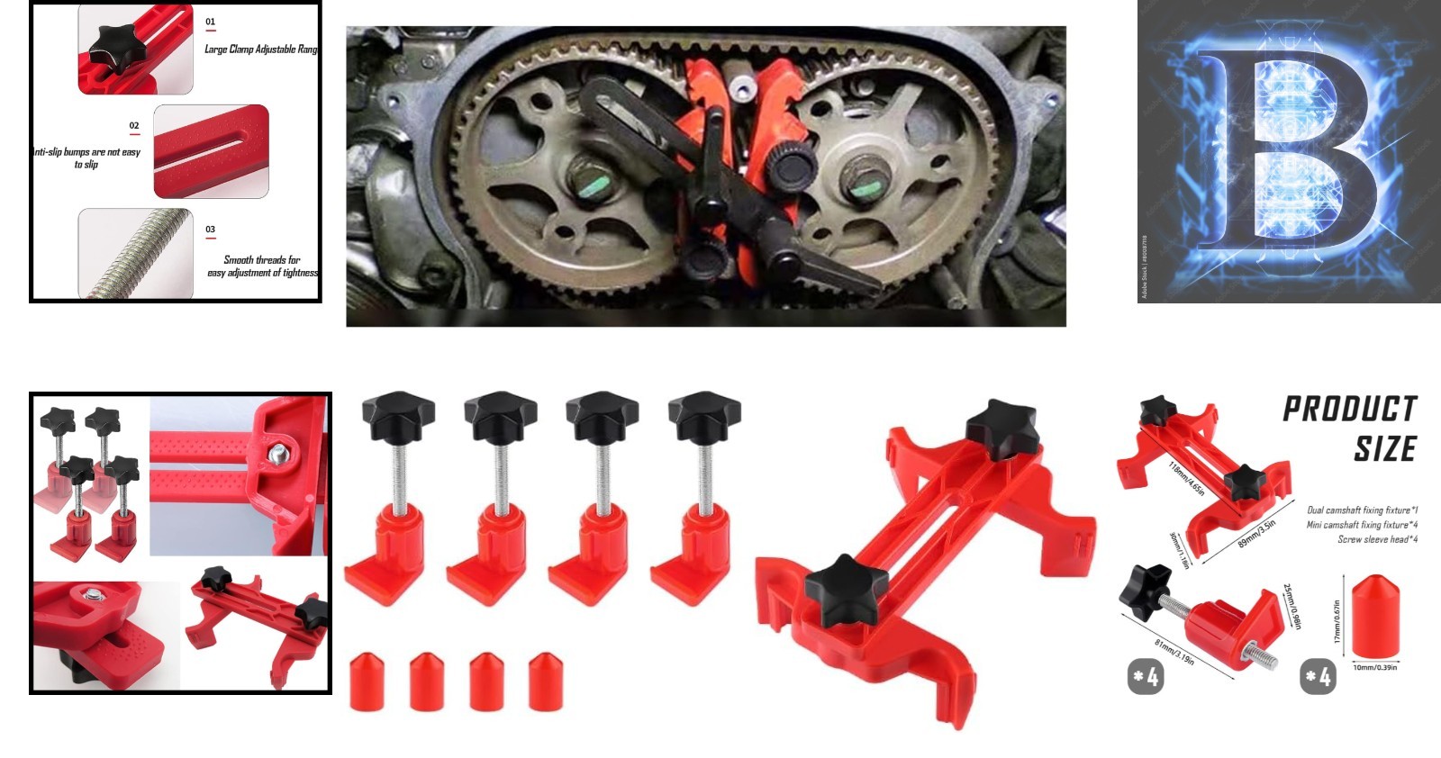 5PCS Camshaft Bearing Installation Tool Set – Suitable for All Engine Types
