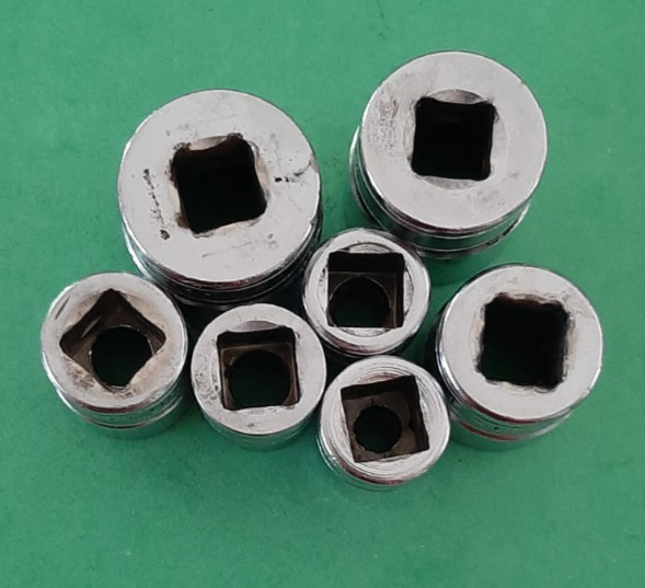 Snap-on F308-F320 1/4″ – 5/8″ 3/8″ Drive 7 Pc Double Square 8pt Point Socket Set