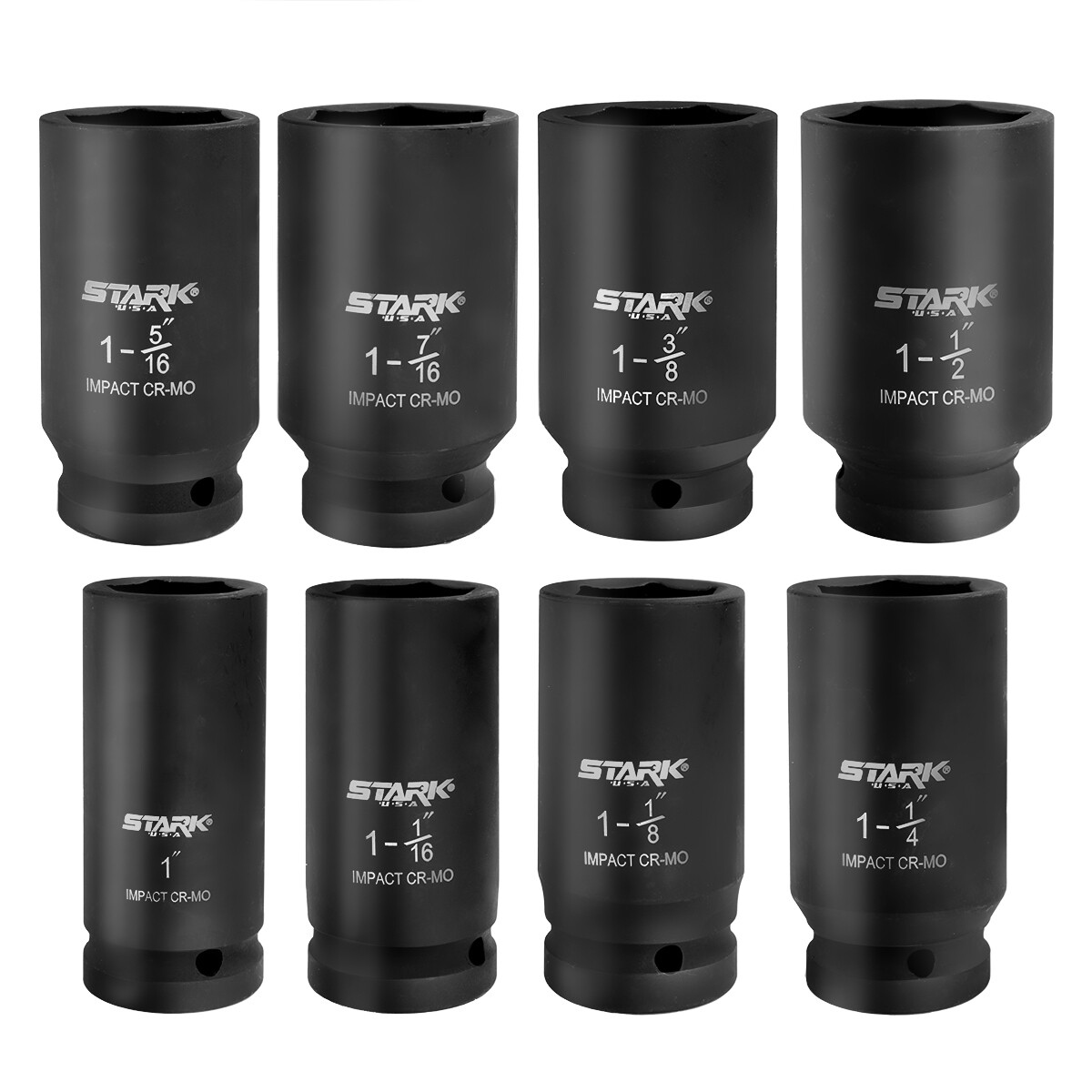 XtremepowerUS 9pc SAE Deep Impact Socket 3/4″ inch Dr Standard 1″ – 1-1/2″ inch