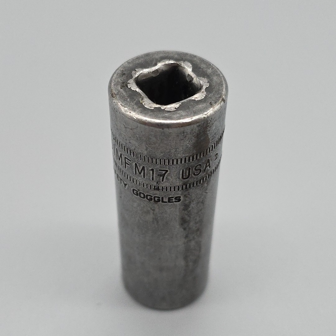 Snap-on Tools SIMFM17 3/8″ Drive 17mm 6 Point Deep Impact Socket Metric USA