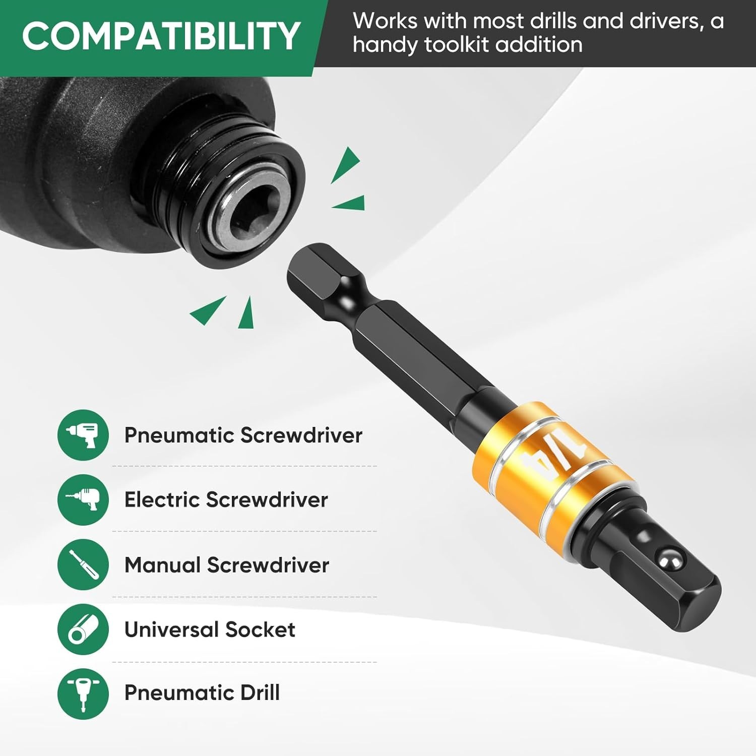 Versatile 3-Piece Socket Adapter Set with Secure Fit & Corrosion Resistance