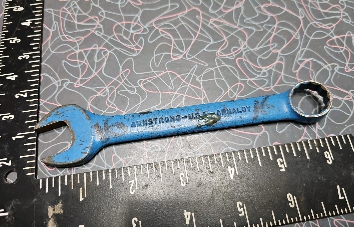 Armstrong 52-116 16mm 12 Pt Painted Blue Combination Wrench USA ARMALOY