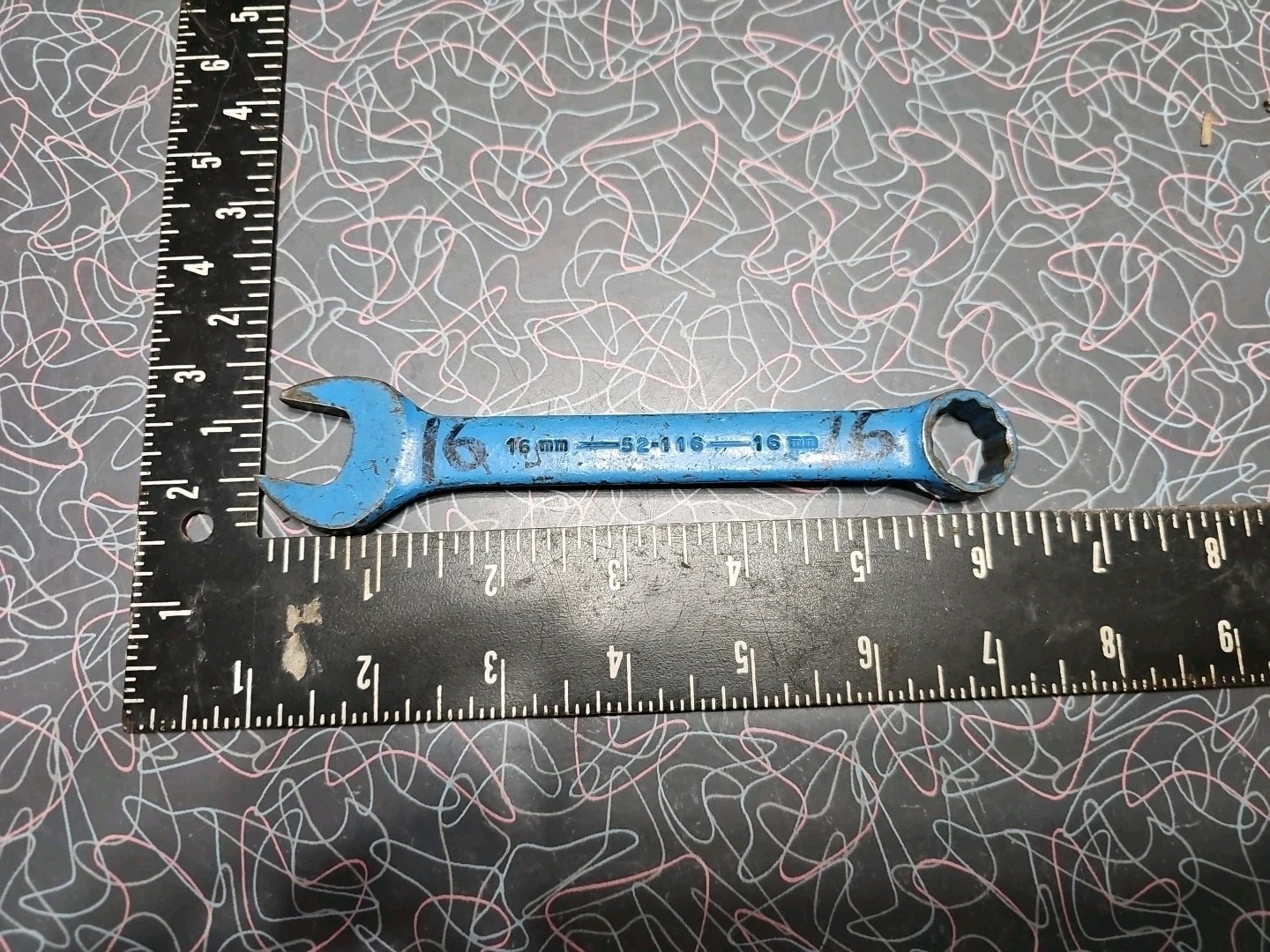 Armstrong 52-116 16mm 12 Pt Painted Blue Combination Wrench USA ARMALOY