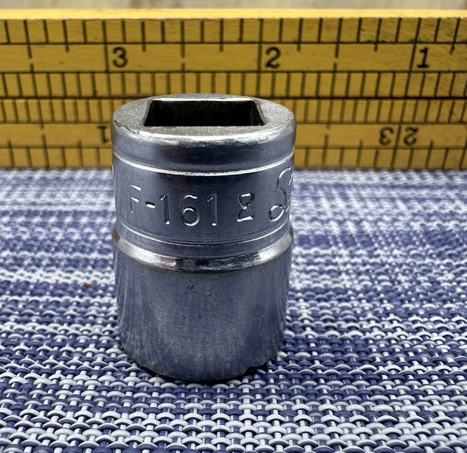 Snap-on Tools USA F161 3/8″ Drive 1/2″ SAE 12 point Shallow Chrome Socket