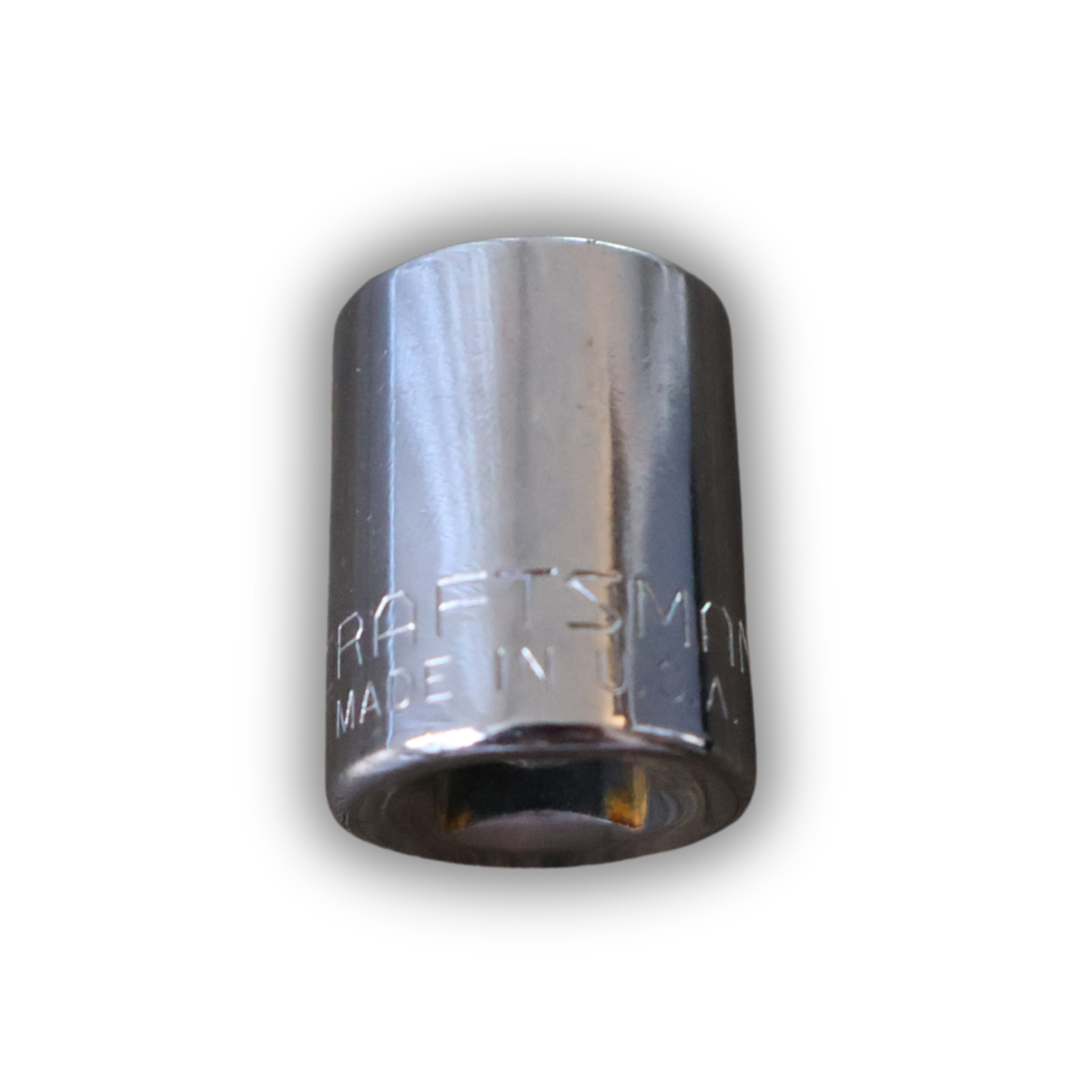 Vintage Craftsman 44344 G 7/16″ SAE 8-Point Shallow Socket 3/8″ Drive USA Chrome