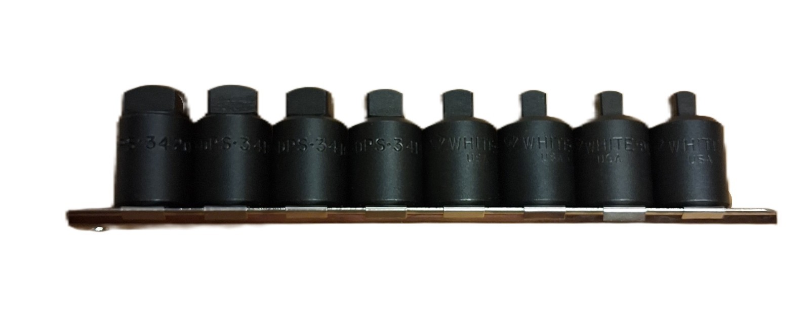 WHITE USA 1/2″ DRIVE DRAIN PLUG SOCKET SET WITH CLIP RAIL