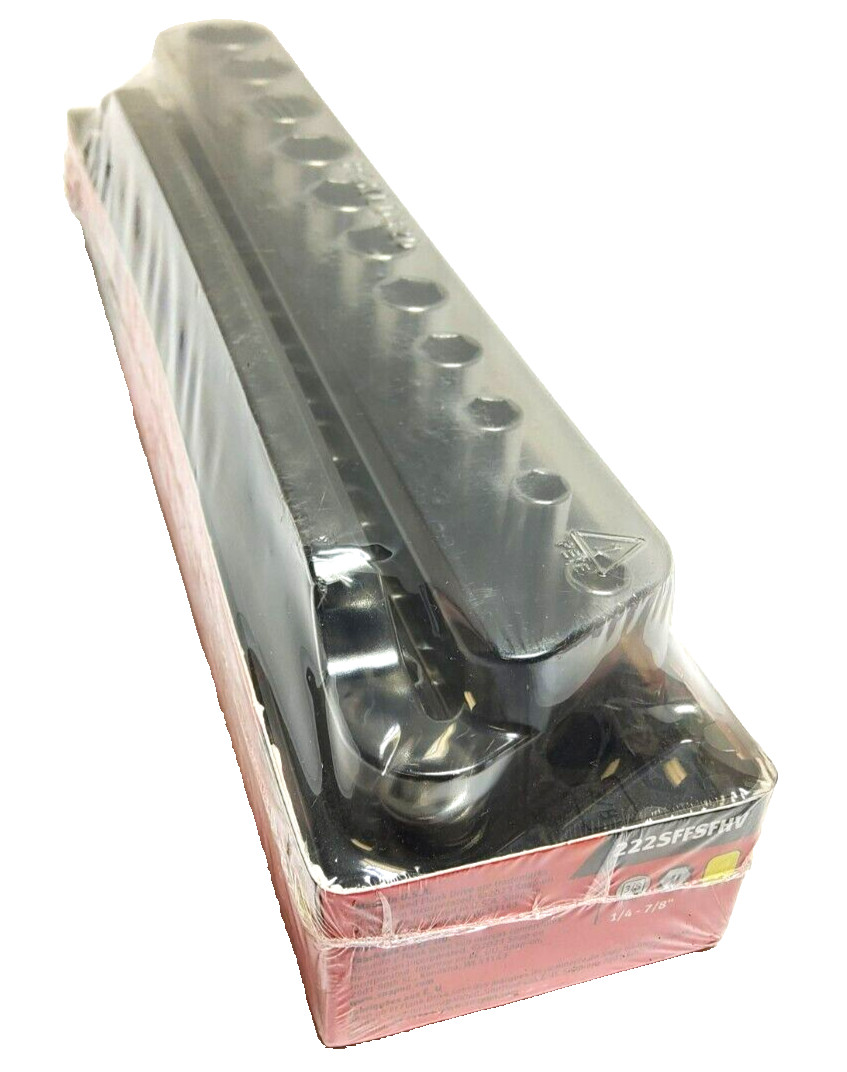 New Snap-on 3/8″ drive 1/4″ thru 7/8″ 22pc 6-point Shallow Deep Socket 222SFFSHV