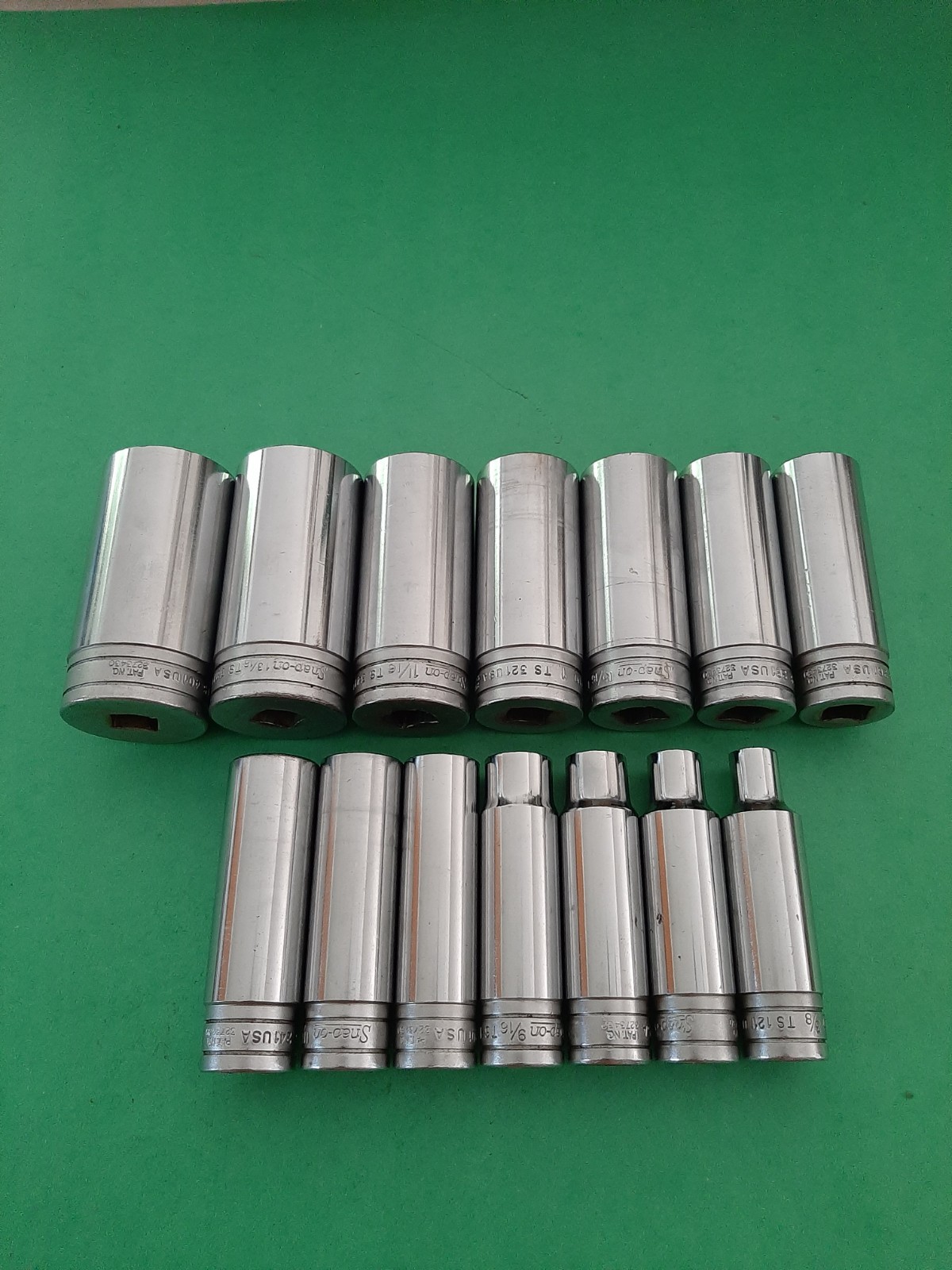 Snap-on 1/2″ Drive 14PC SAE 6PT Point Deep Socket Set 3/8″ to 1-1/4″ (no 1-1/8)