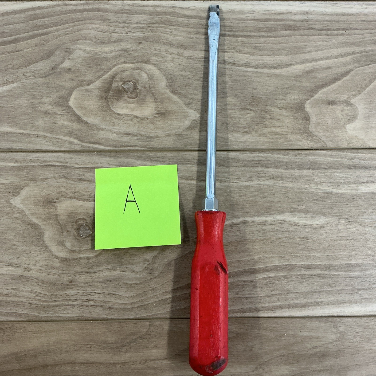 MAC TOOL PKRB8AR Flat Tip Screwdriver with Red Handle 13.5″ Long