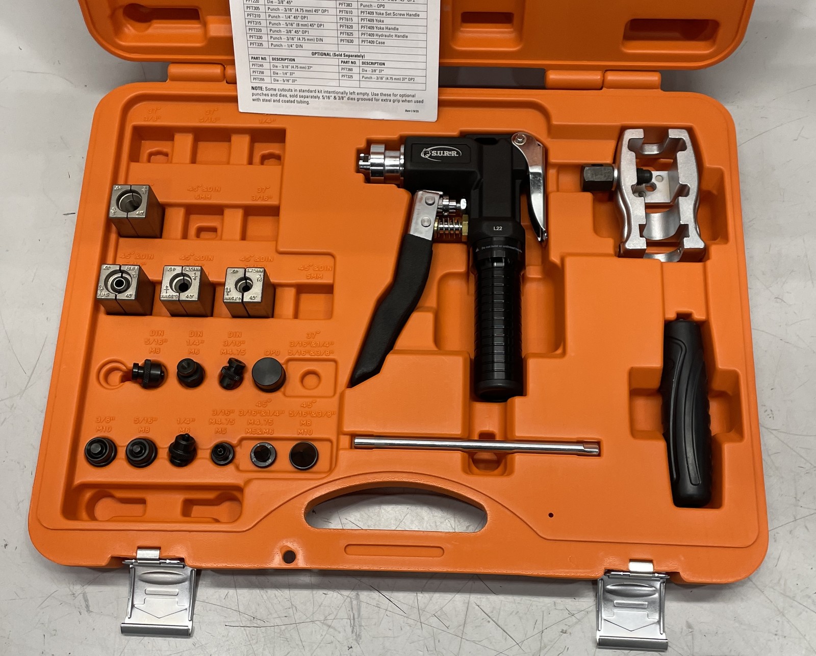 S.U.R.&R. Pistol Grip Flaring Tool Kit PFT409