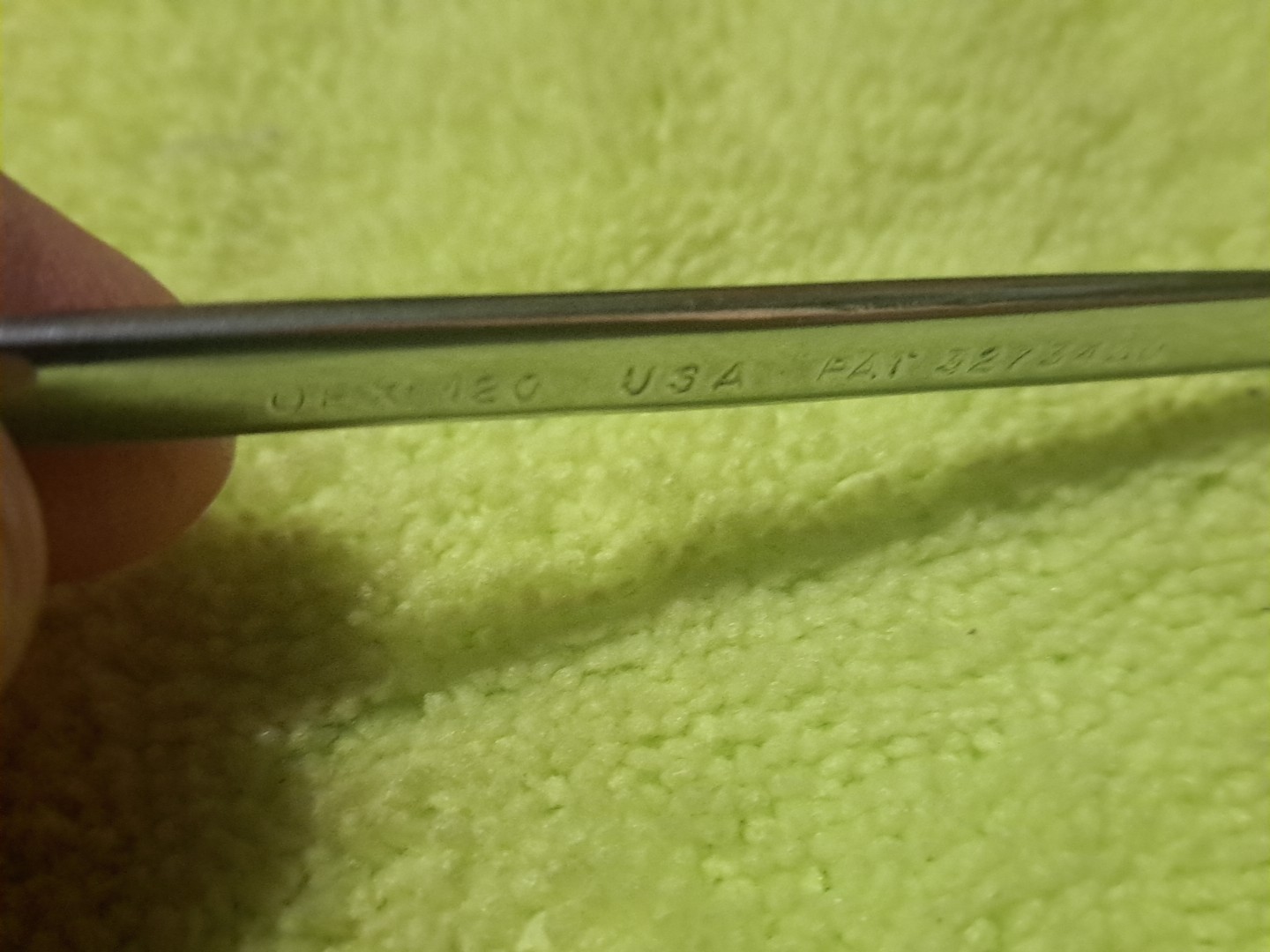 Snap On SAE 3/8 in short 12 point combination wrench OEX120 1988
