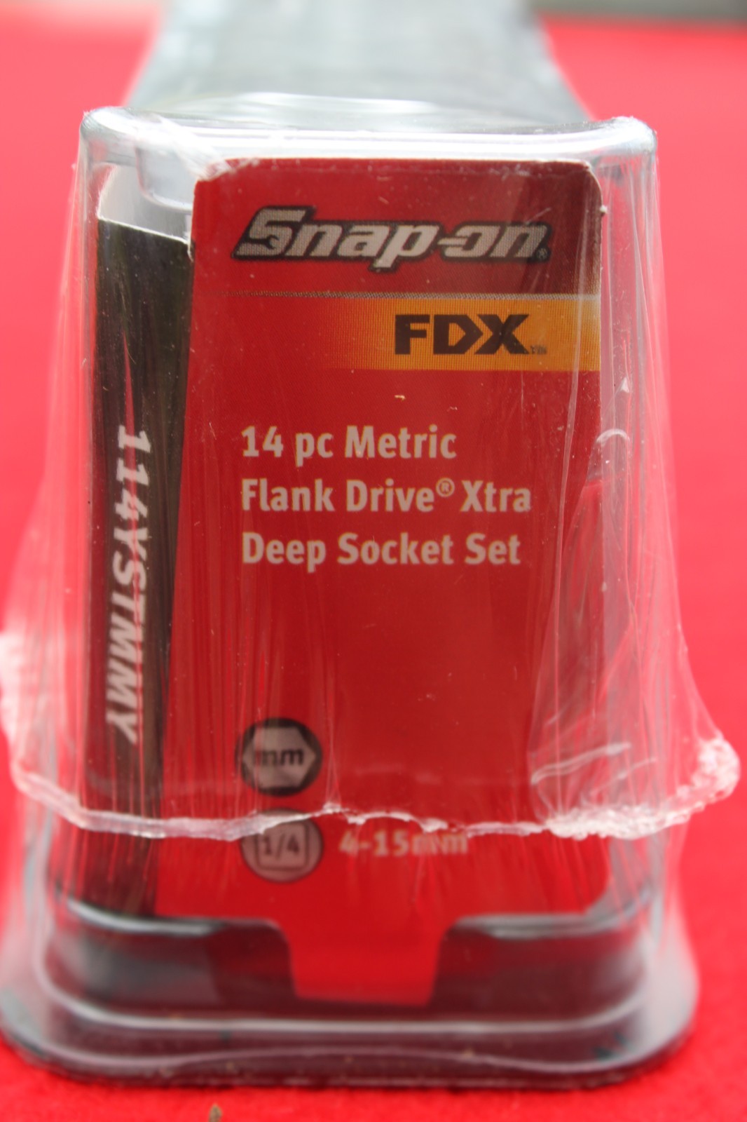 NEW Snap-on Tools 1/4″ Flank Drive METRIC DEEP 6-point Socket SET 14pc DEEPWELL