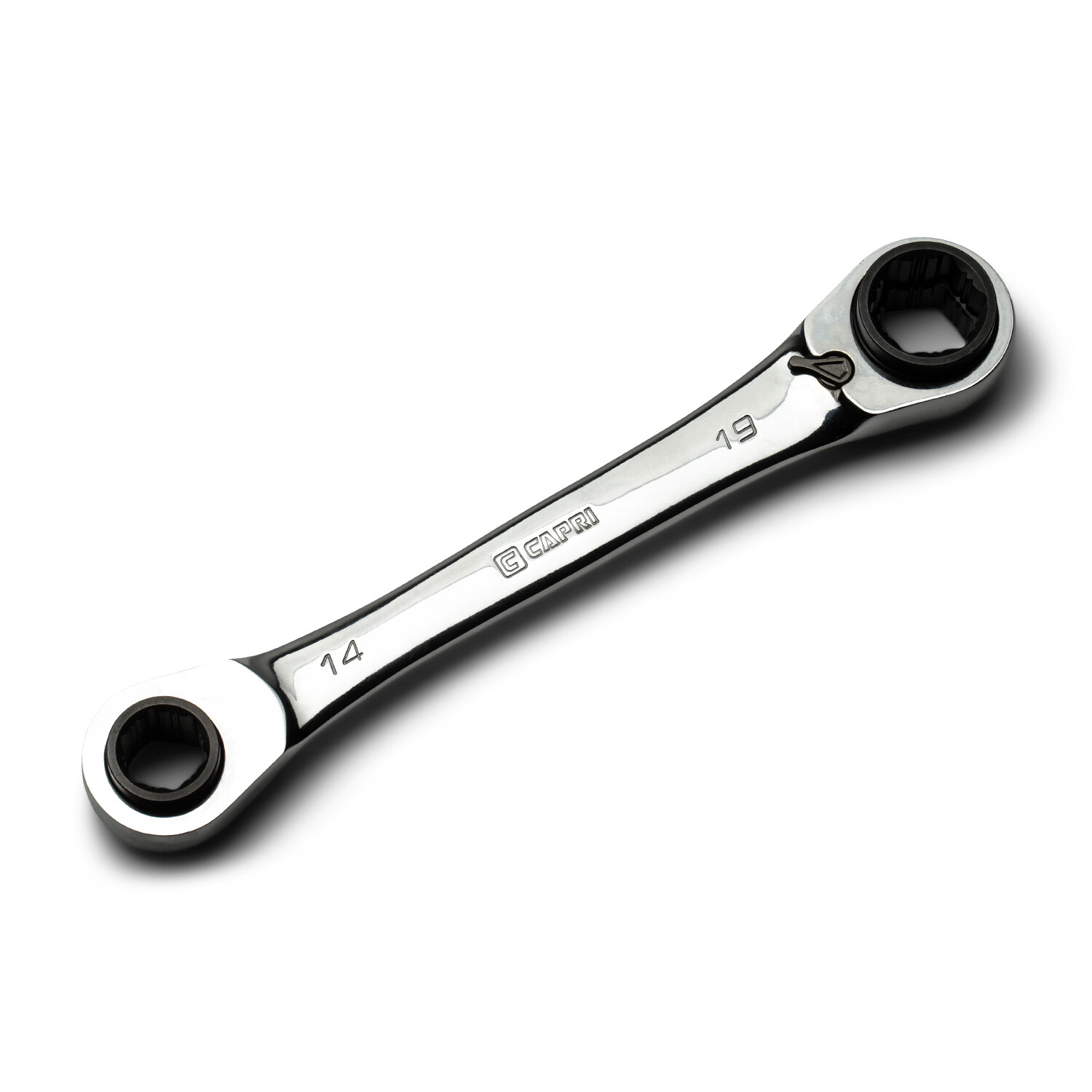 Capri Tools 4-in-1 120-Tooth Box End Ratcheting Wrench, Metric & SAE Sizes