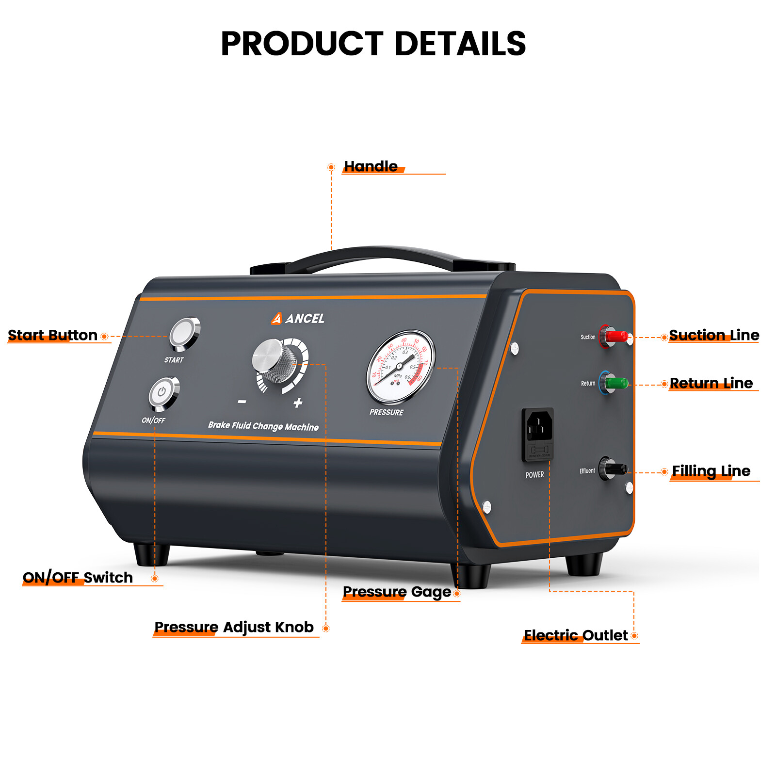 Automotive Brake Bleeder Vacuum Pump Kit Automotive Brake Fluid Change Machine
