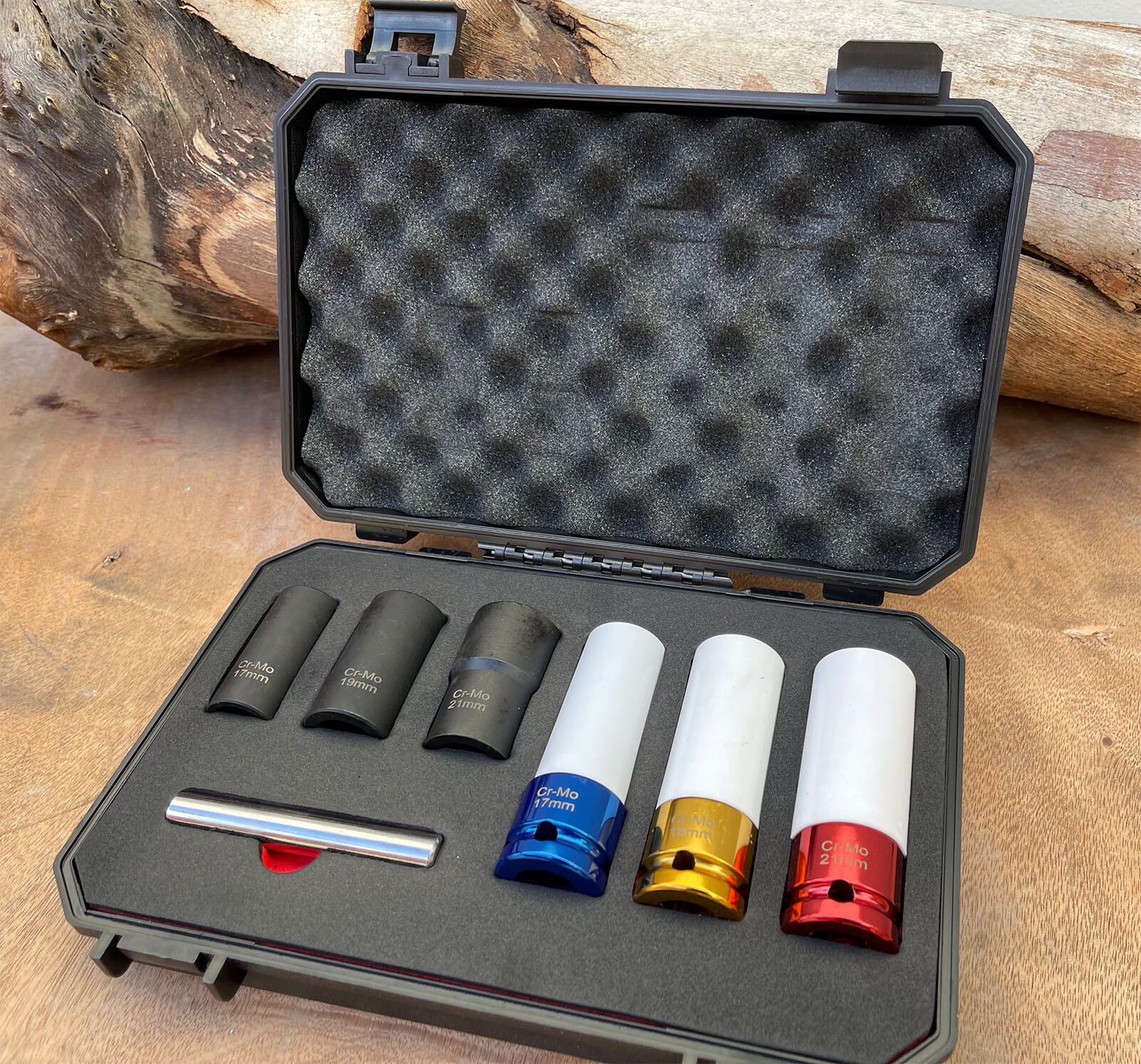 7pc Twist Socket Set Bolt Extractor Stripped Lug Nut Remover & Thin Wall Sockets
