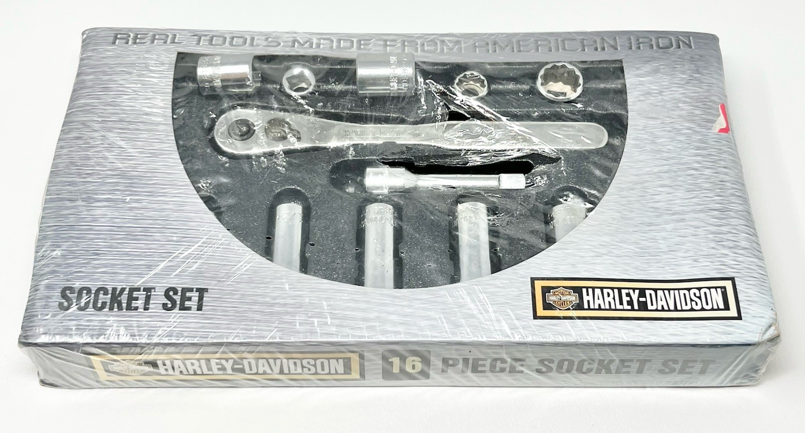 Harley Davidson HD USA 16-Piece Socket Ratchet Set Torn/Open Package As Is Read