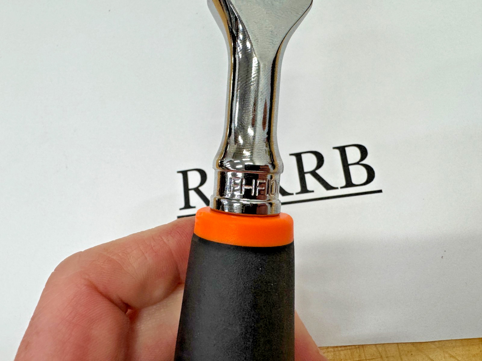 Snap-on Tools USA NEW 3/8″ Drive 100 Tooth ORANGE Soft Grip Flex Ratchet FHF100O