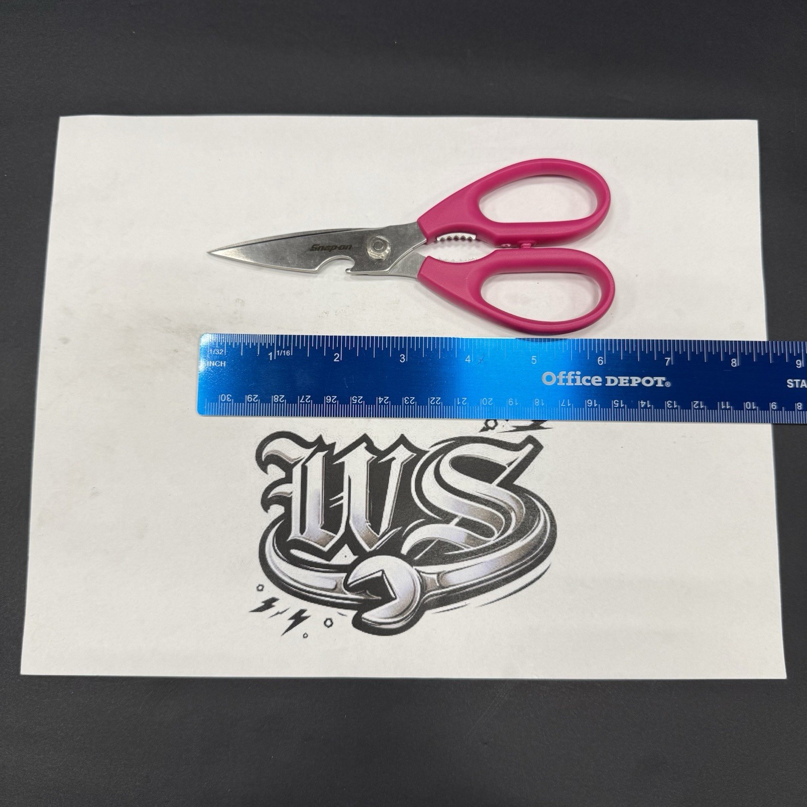 Snap-on Tools CRKT NEW 2pc ELECTRIC PINK Large & Small Shears SHEARS1EPNK