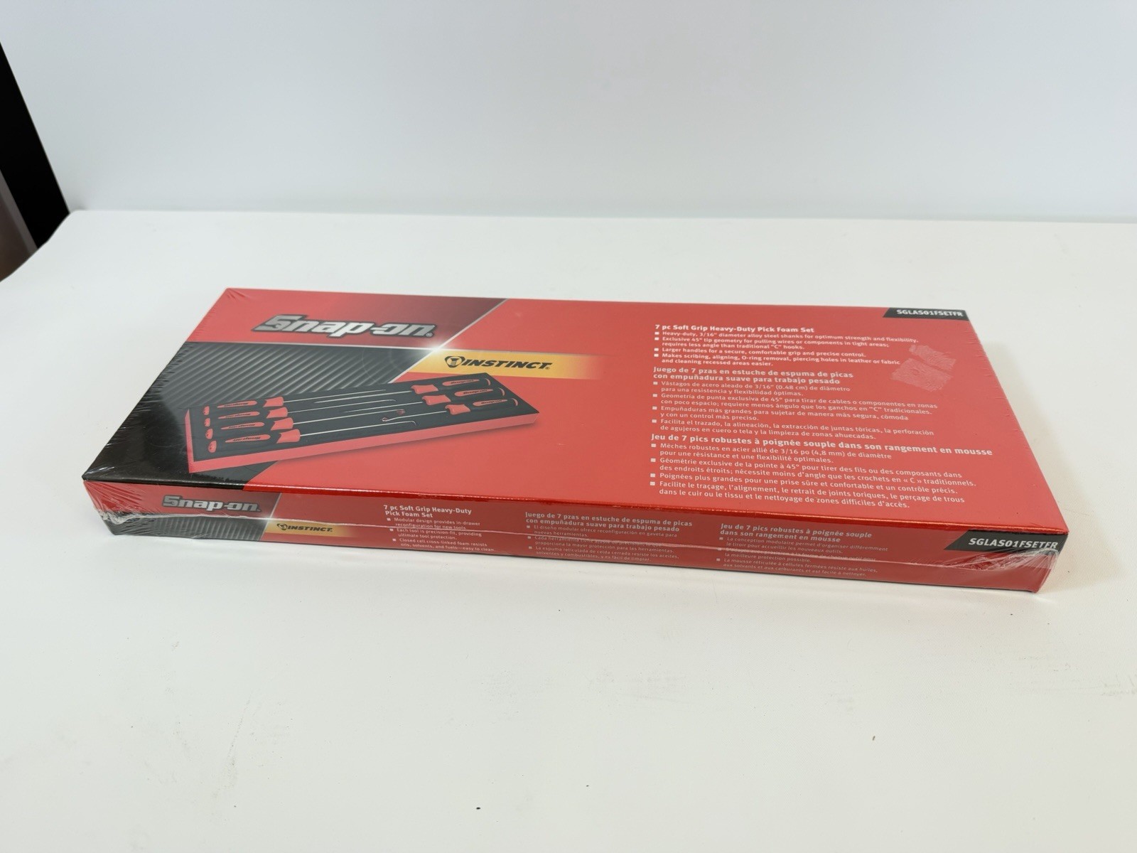 NEW Snap on SGLAS01FSETFR 7pc RED Soft Grip Heavy-Duty Foam Pick Set NEW SEALED