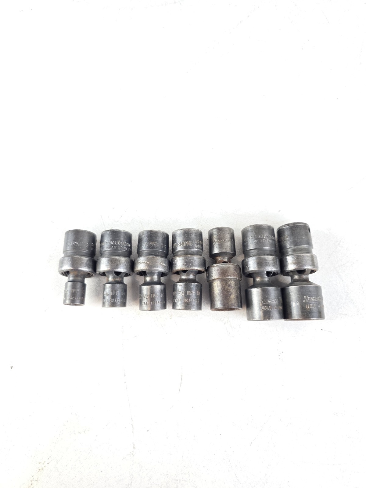 Snap On IPF IMBF 7 pc. 3/8 in Drive 3/8″-3/4″ Impact Swivel Socket Set USA