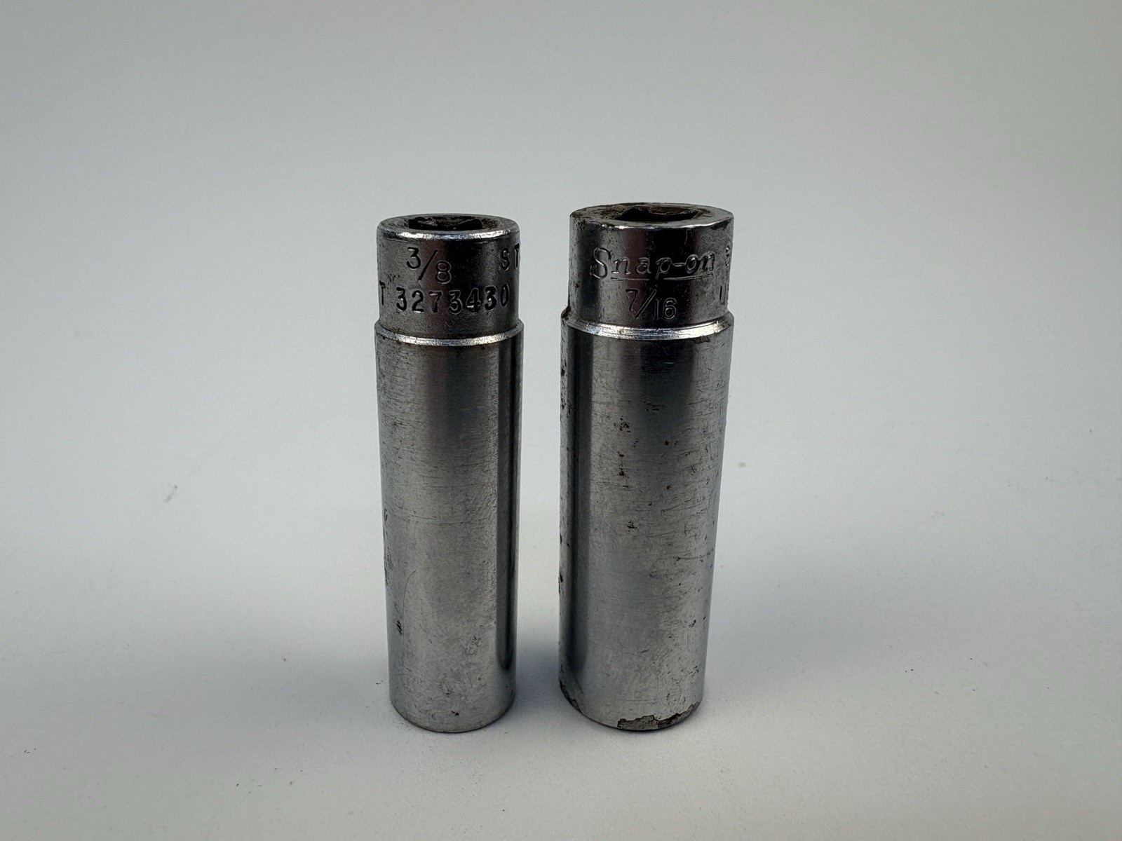 Snap-on 2 Pc 1/4” Drive SAE Deep 6-Point Socket Lot STM12 STM14 USA