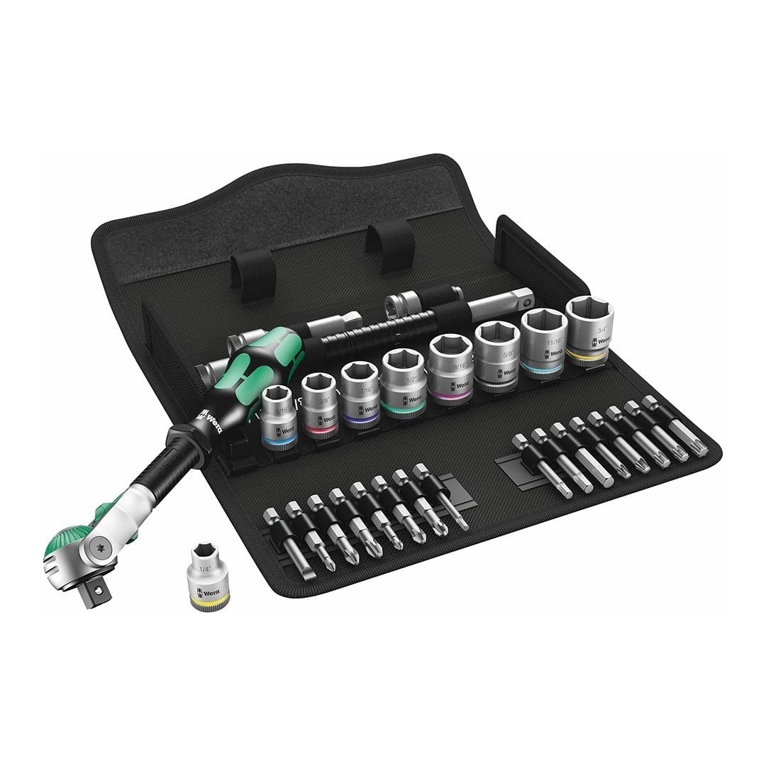 3/8″ Drive Speed Ratchet Set – 9-Piece Zyklop Imperial Tool Kit for Mechanics