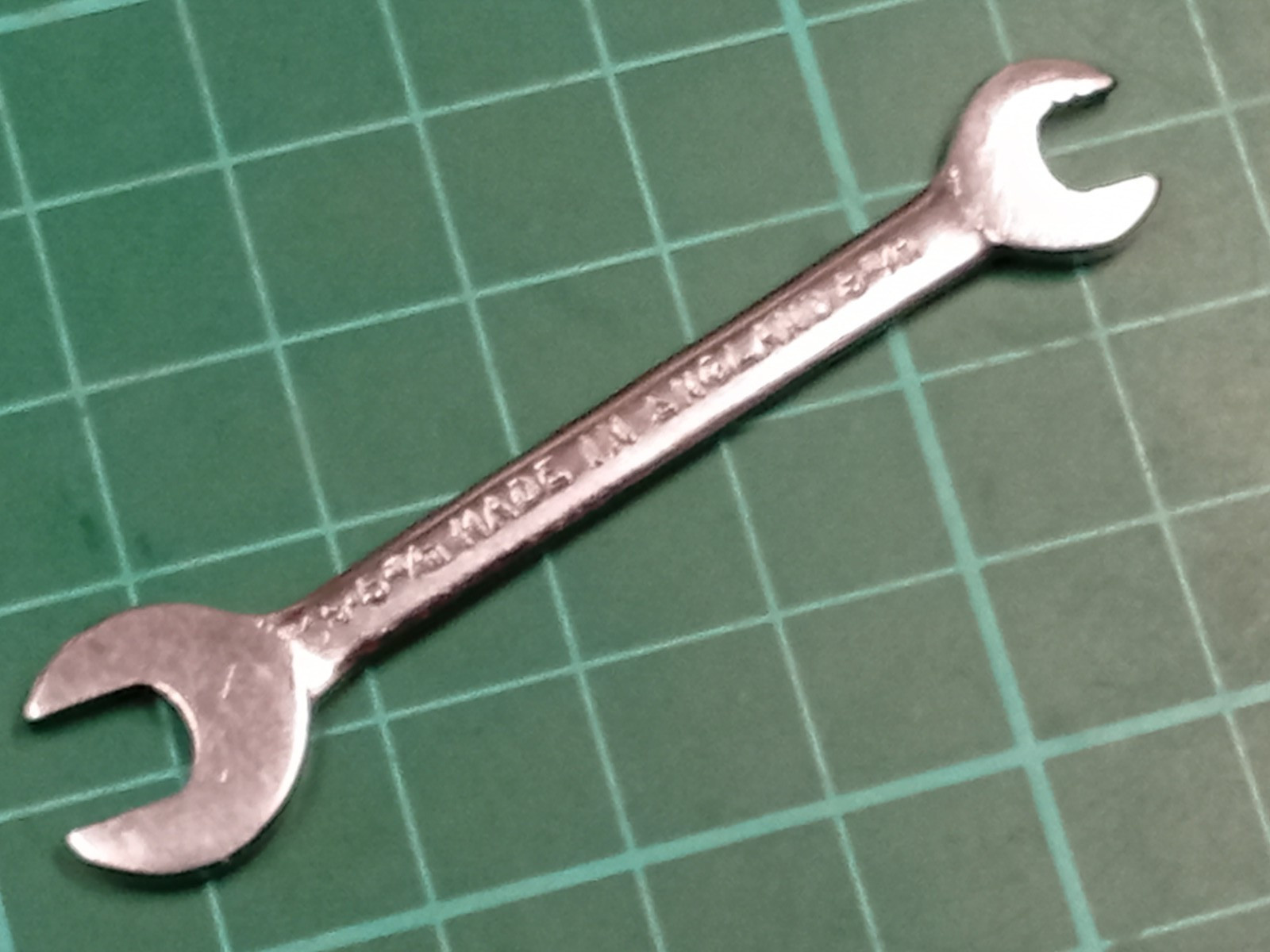 Vintage Bedford Vanadium, 5mm x 5.5mm Open Ended Spanner, Made In England