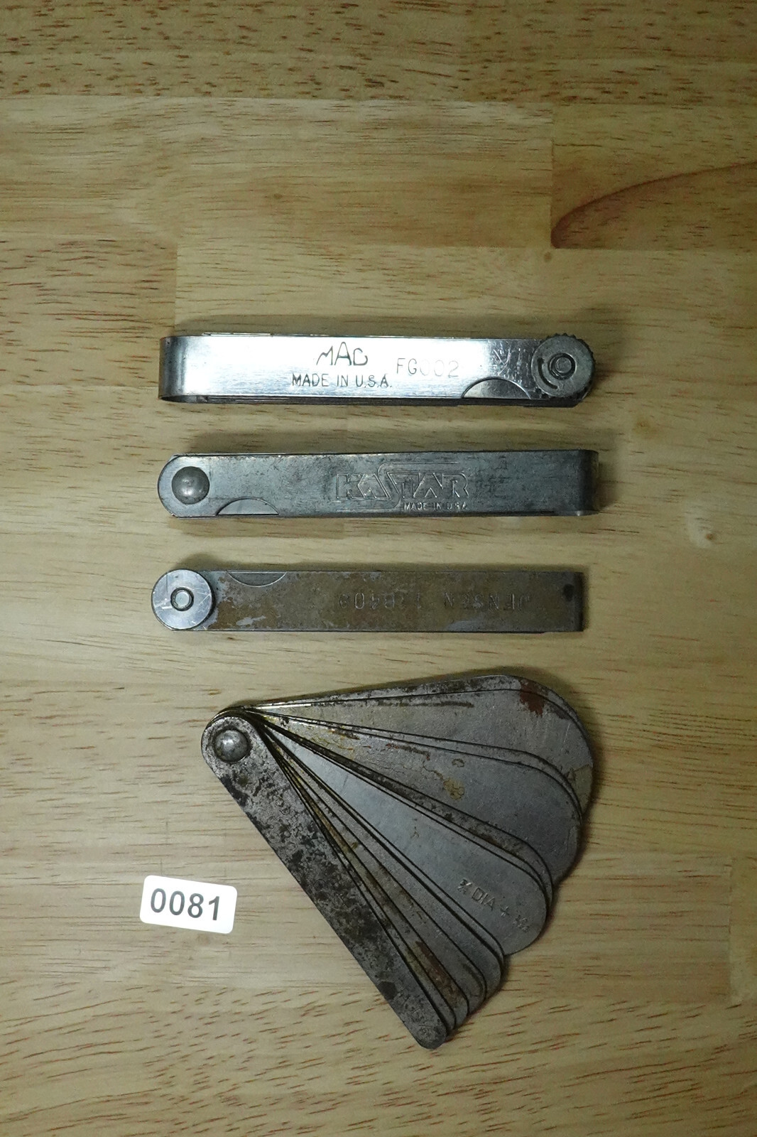 Vintage Feeler Gage Lot Mac FG002 Kastar Jensen 14B409