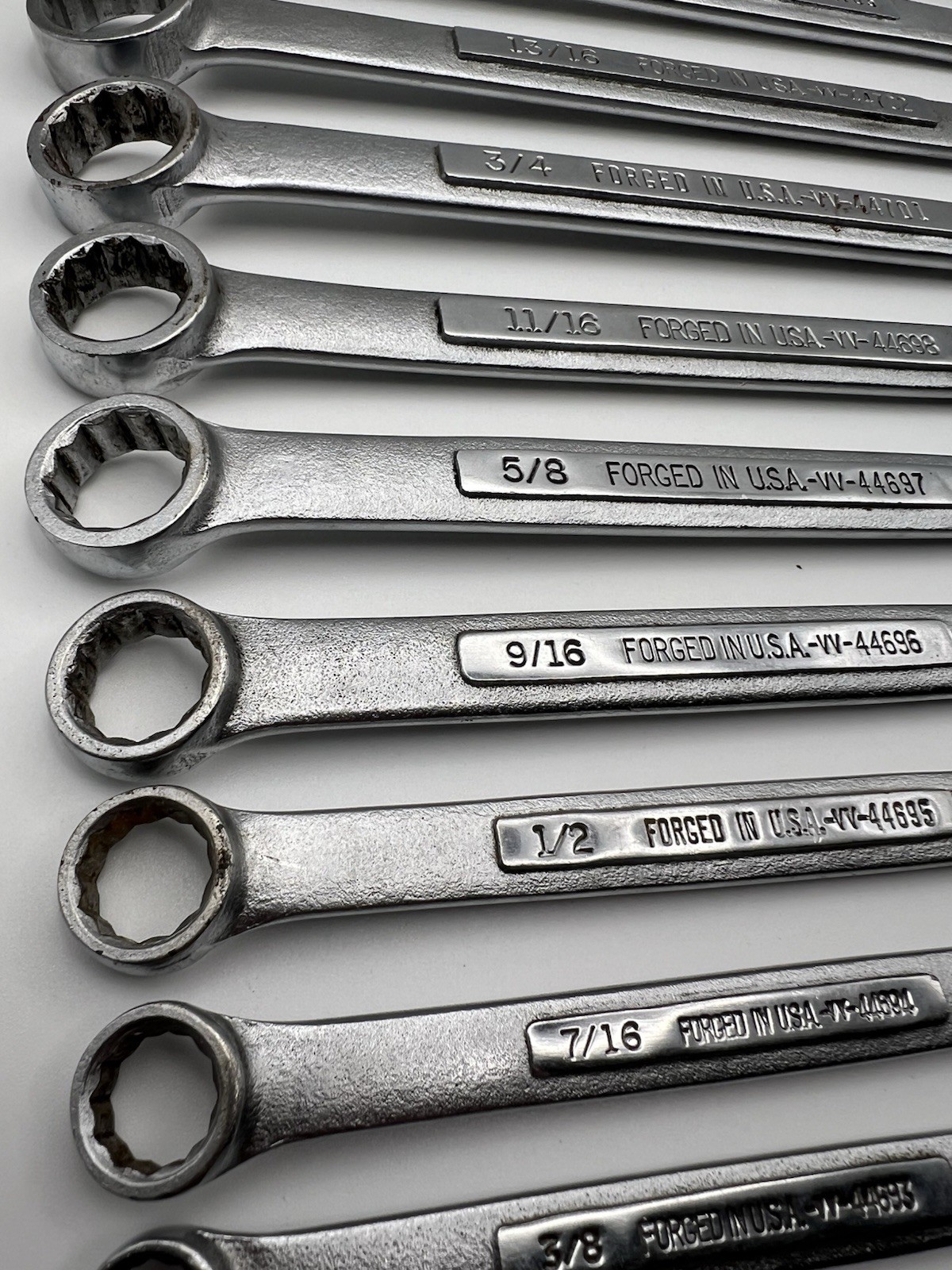 Craftsman 11 Piece SAE Combination Wrench Set -VV- & -V- 12Pt 5/16”-15/16” USA