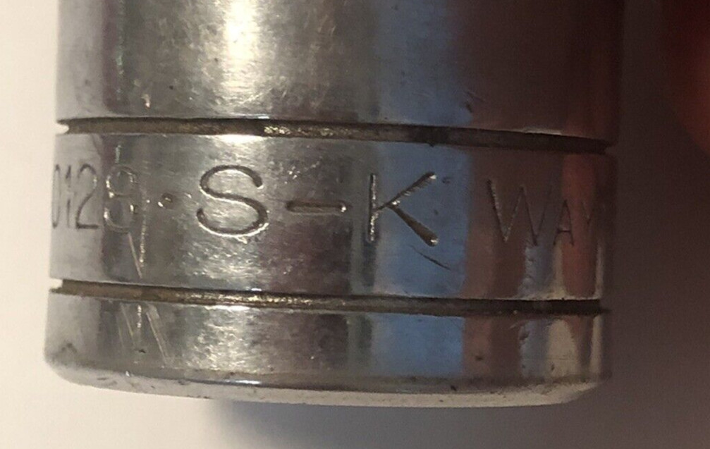 4 S-K Tools Socket Lot 7/8 9/16 1/2 13mm 1/2″ 3/8″ Drive 40128 40118 40313 45116