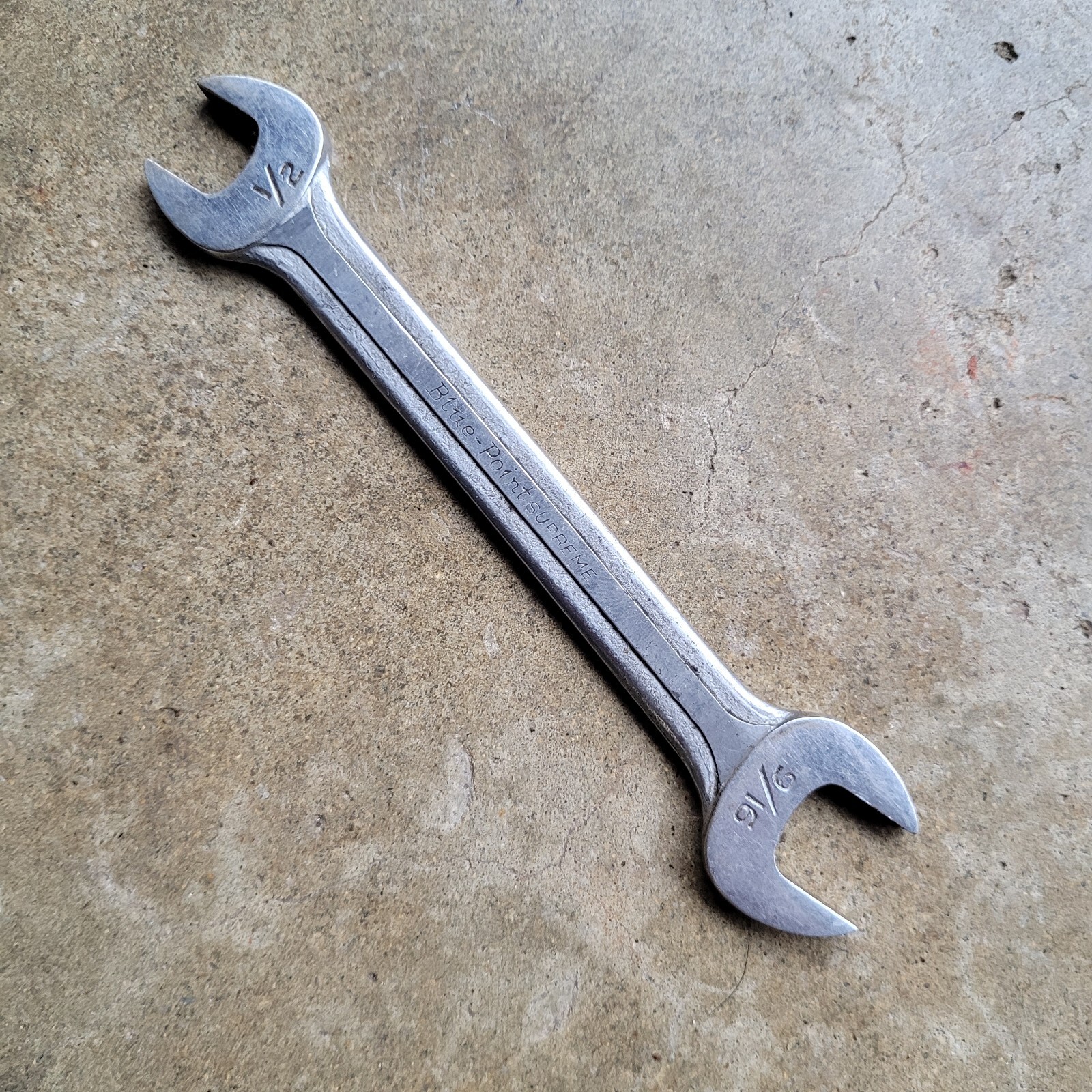 Blue Point Tools S1618 Supreme 1/2” X 9/16” SAE Chrome Open Ended Wrench USA
