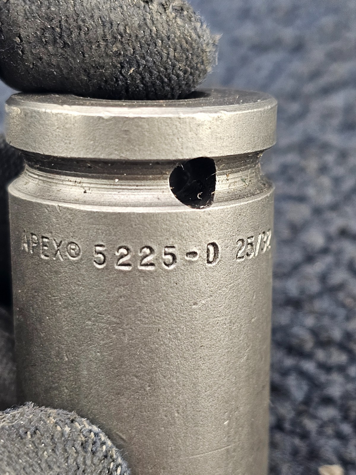 Apex 5225-D: 25/32» 12-Point Long Impact Socket, 1/2» Square Drive
