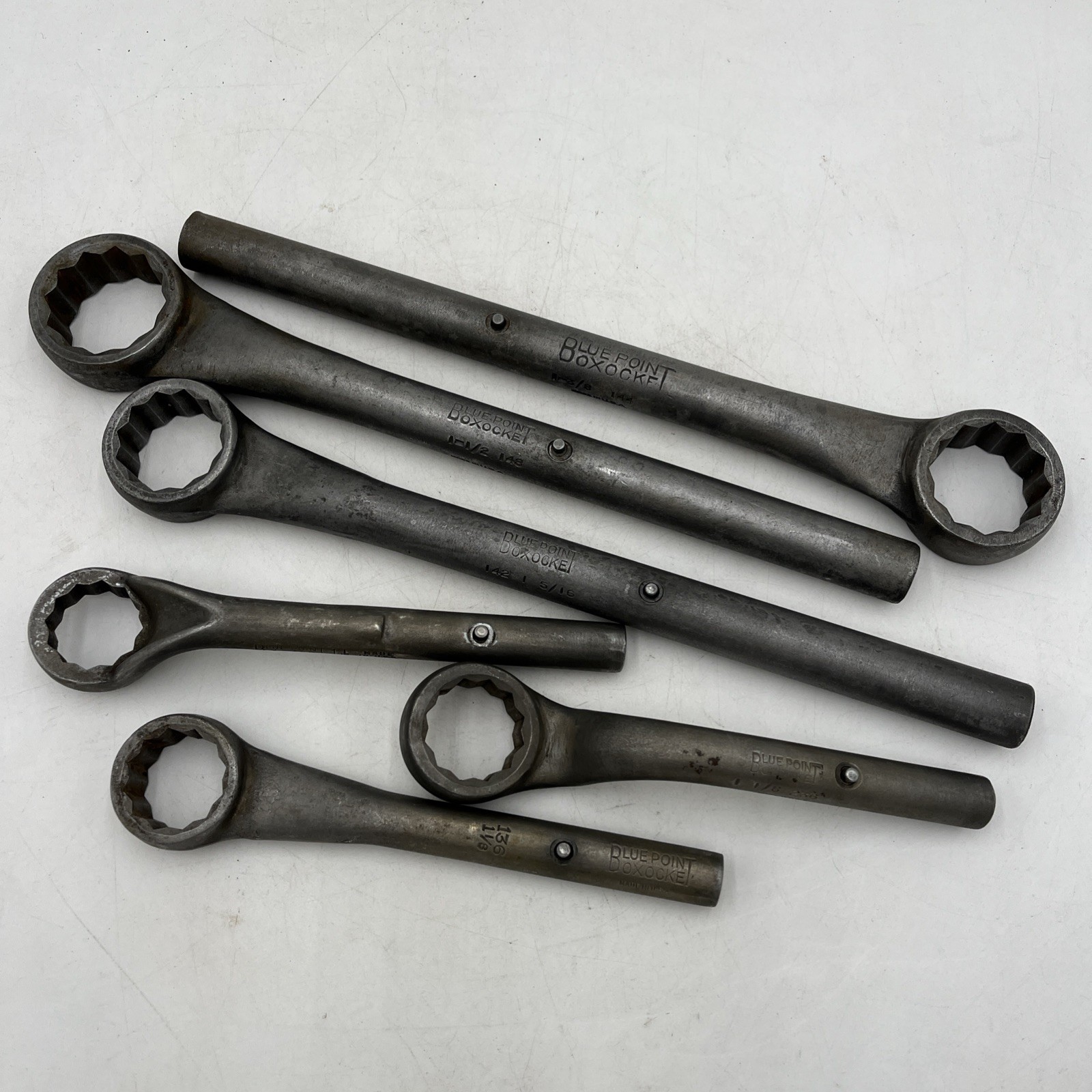 Blue-Point Boxocket Wrench Lot 6 Vintage USA SAE 12 Point Snap-on