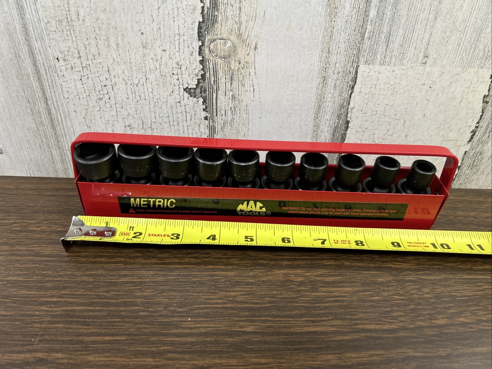 Mac Tools 10 Piece 3/8” Drive Metric Universal Impact Socket Set 6 Pt SXUPM106TR