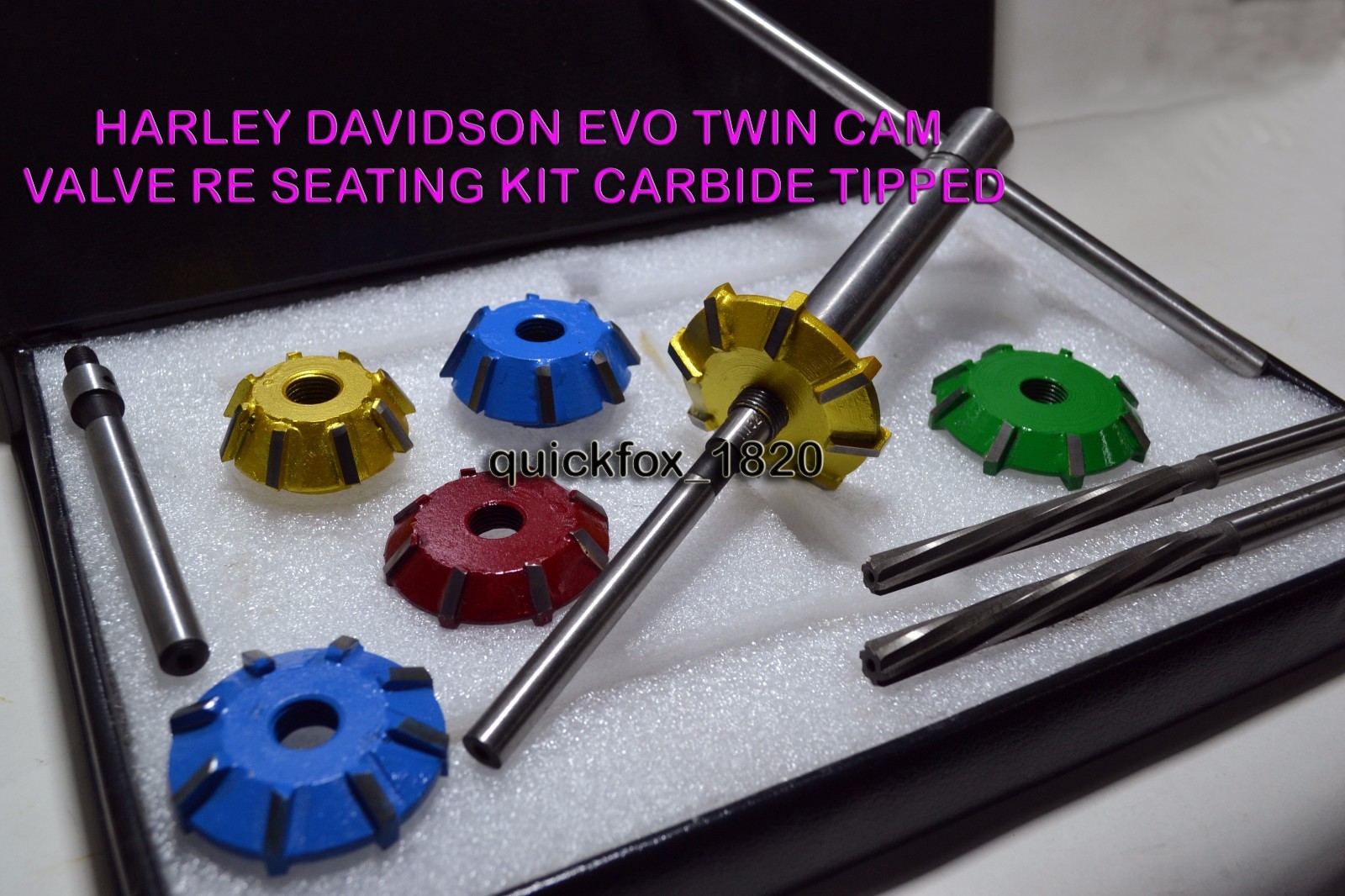 FORD 4.0 SOHC ENGINE 3 ANGLES CUT VALVE SEAT CUTTER KIT CARBIDE TIPPED BOXED