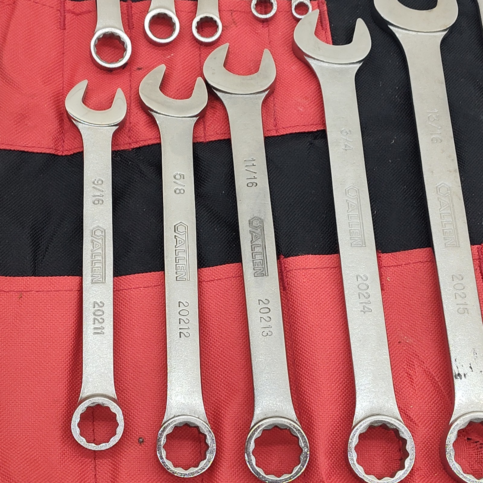 Allen Tools USA 12pc SAE Combination Wrench Set 1/4»- 1” in Craftsman Tool Roll