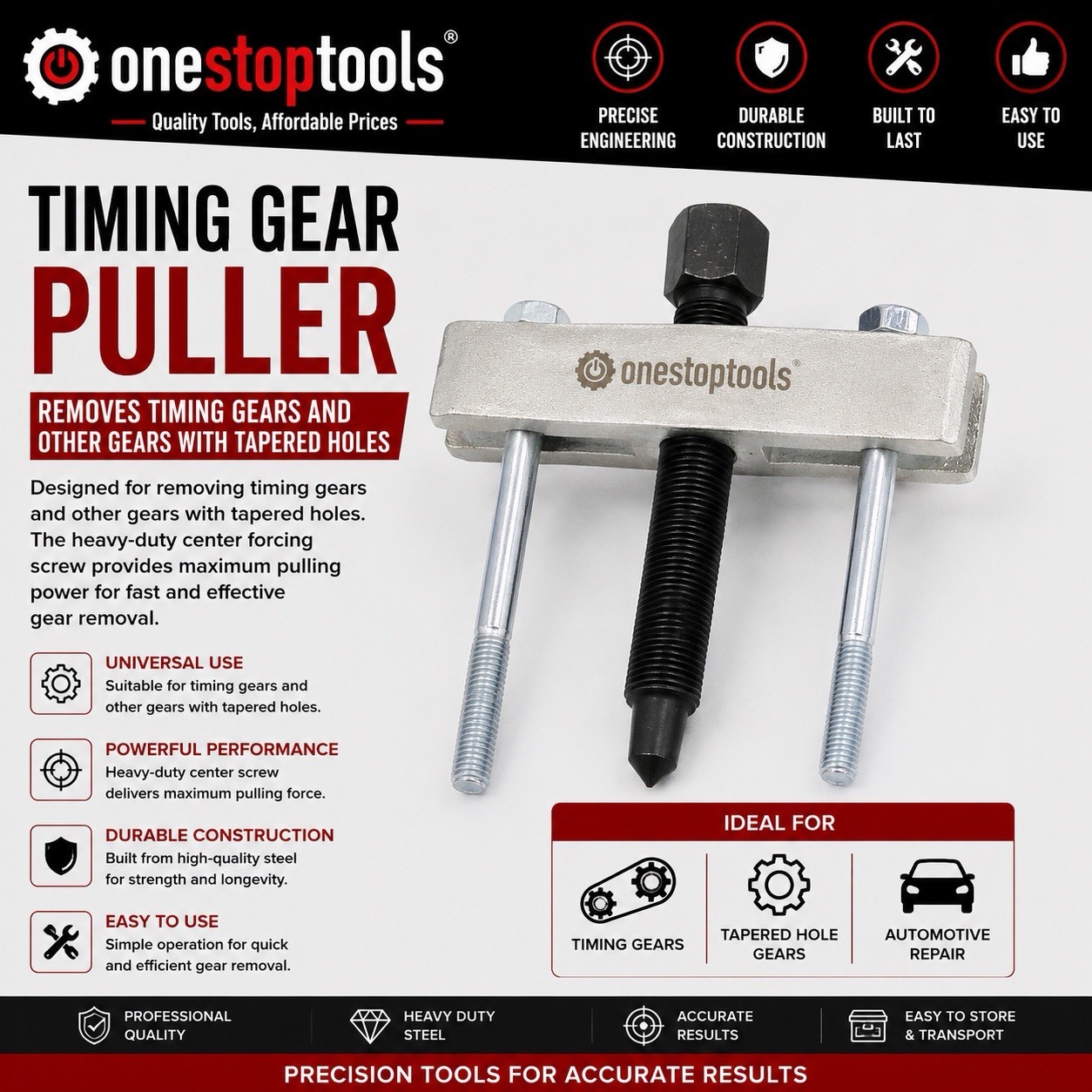 Timing Gear Puller Pulley Removal Tool 2 Leg Extractor