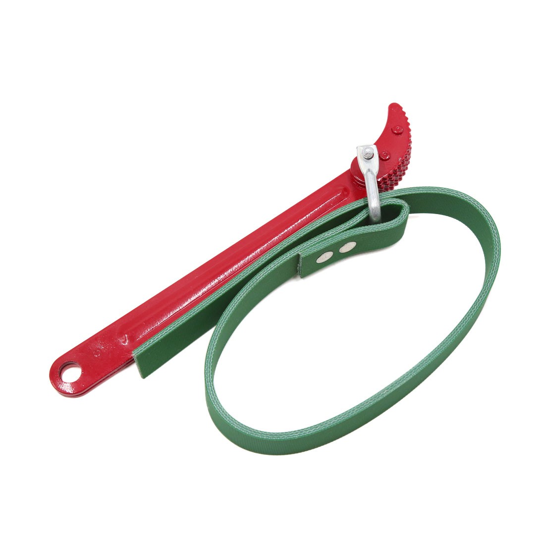 Red Green Adjustable Faux Leather Oil Filter Strap Wrench Spanner for Motorcycle