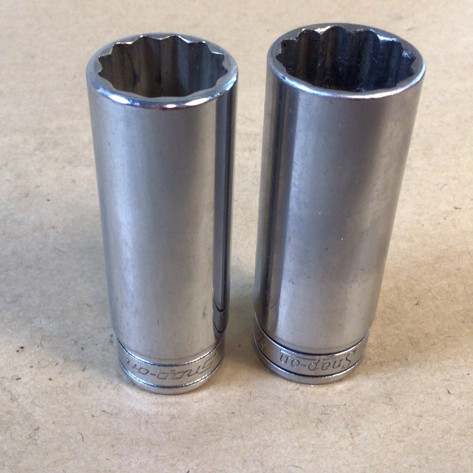 Snap On 3/4″ Deep Socket 3/8″ Drive 12 Point SF241 & 11/16” Snap On SF221