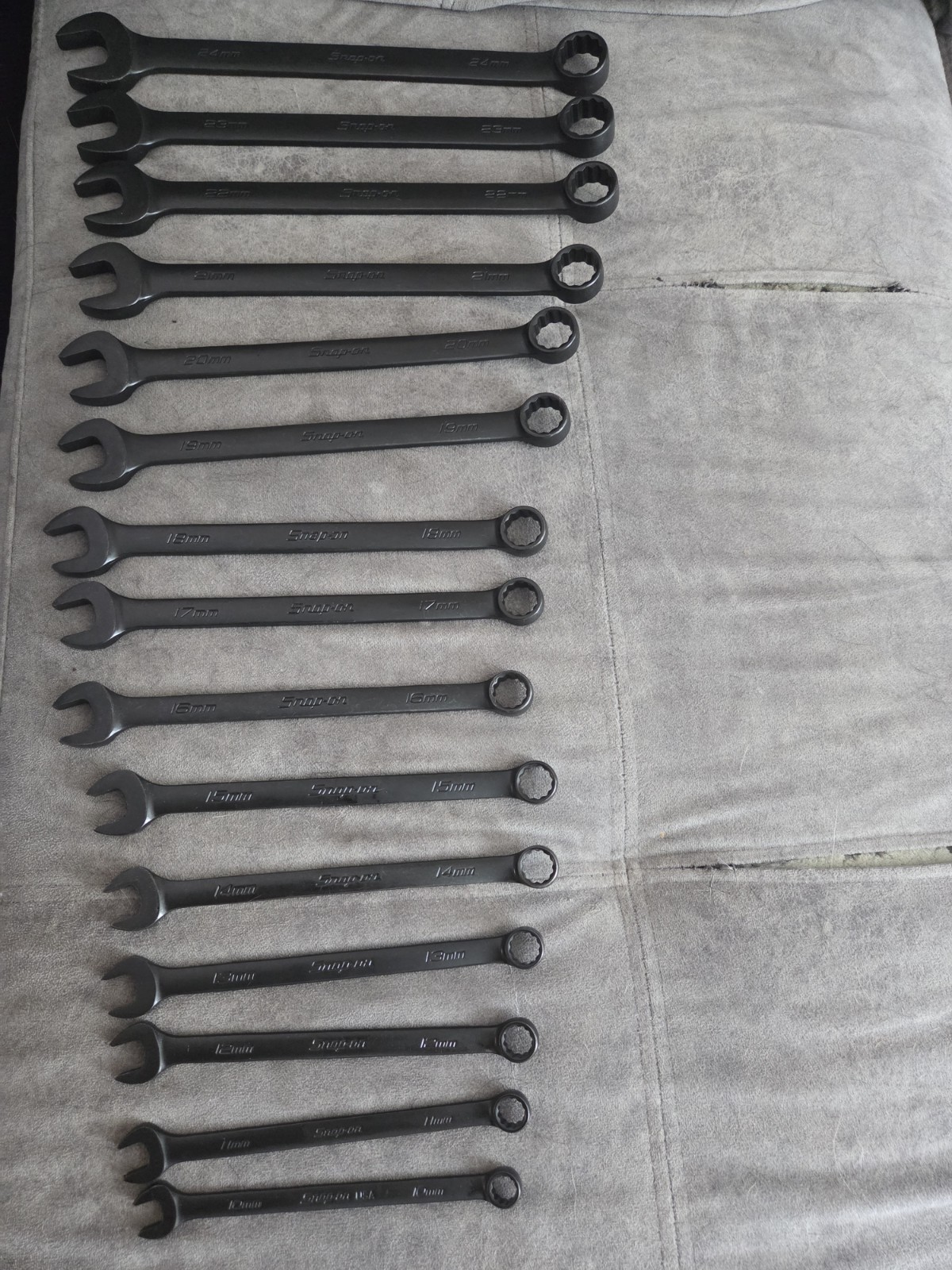 Snap-on Combo Wrench Set Flank Drive 15 Pc Metric 10mm-24mm