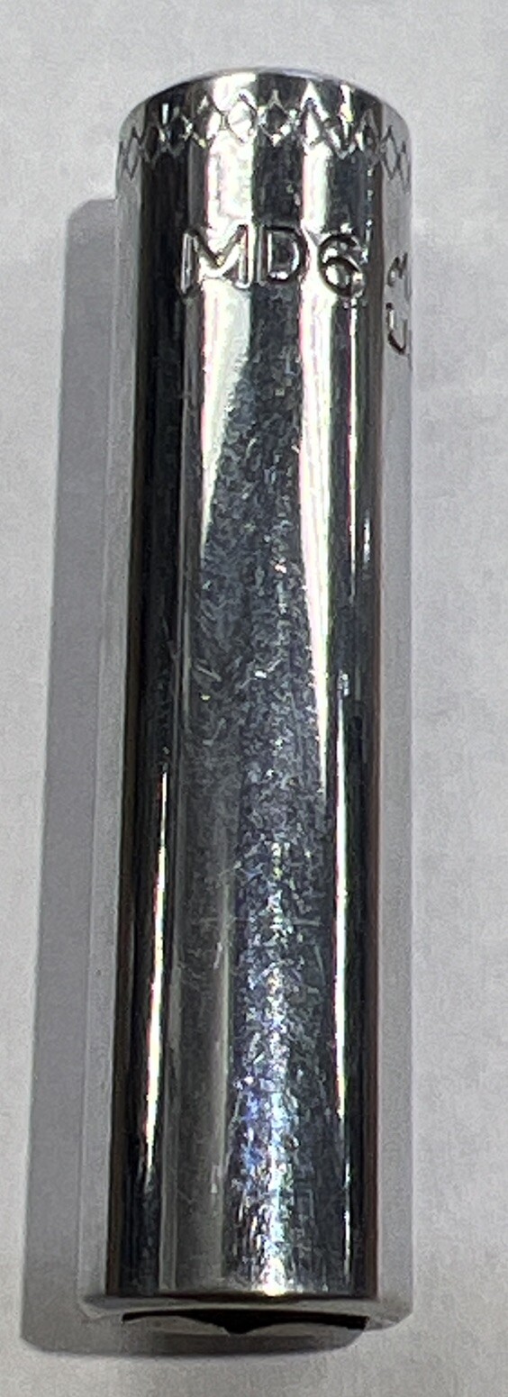 Mac Tools USA 9mm 6 Point 1/4″ Drive Deep Polished Chrome Socket MD6 9MMR