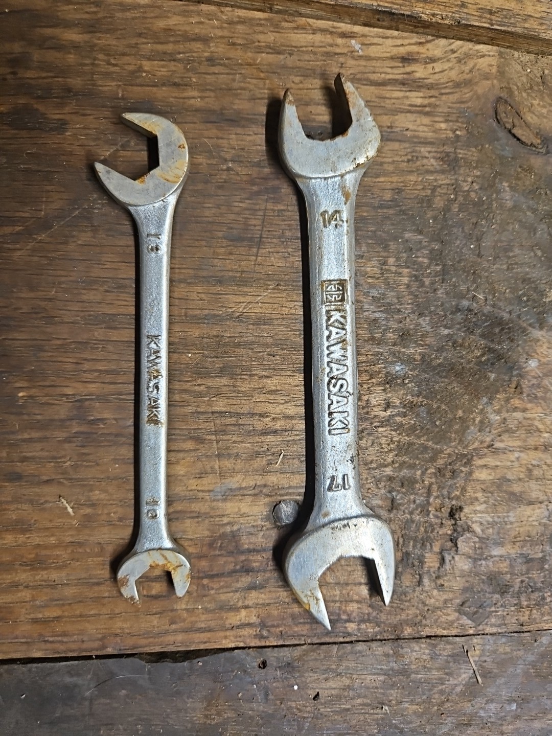 Vintage Kawasaki motorcycle wrench 10mm 13mm 14mm 17mm