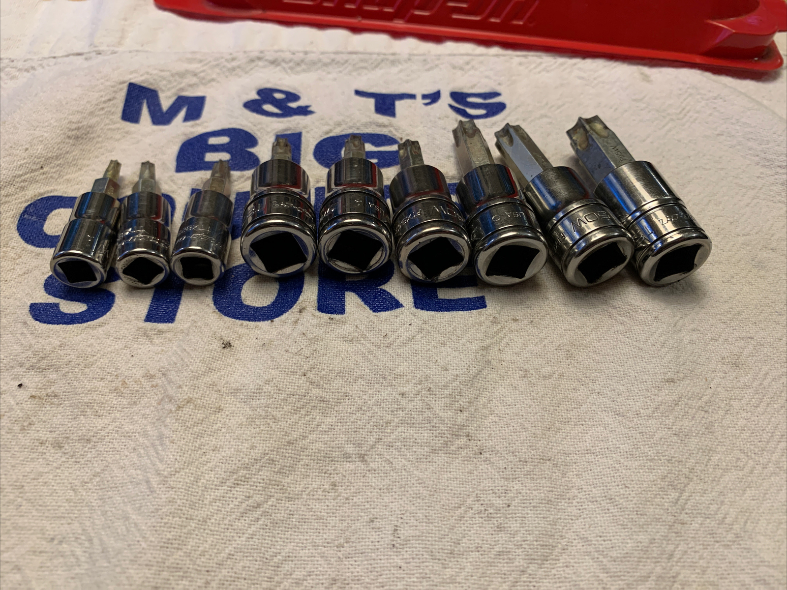 Snap-on 9pc Combination Drive TORX Bit Heavy-Duty Removal Socket Set 209EFTXBY