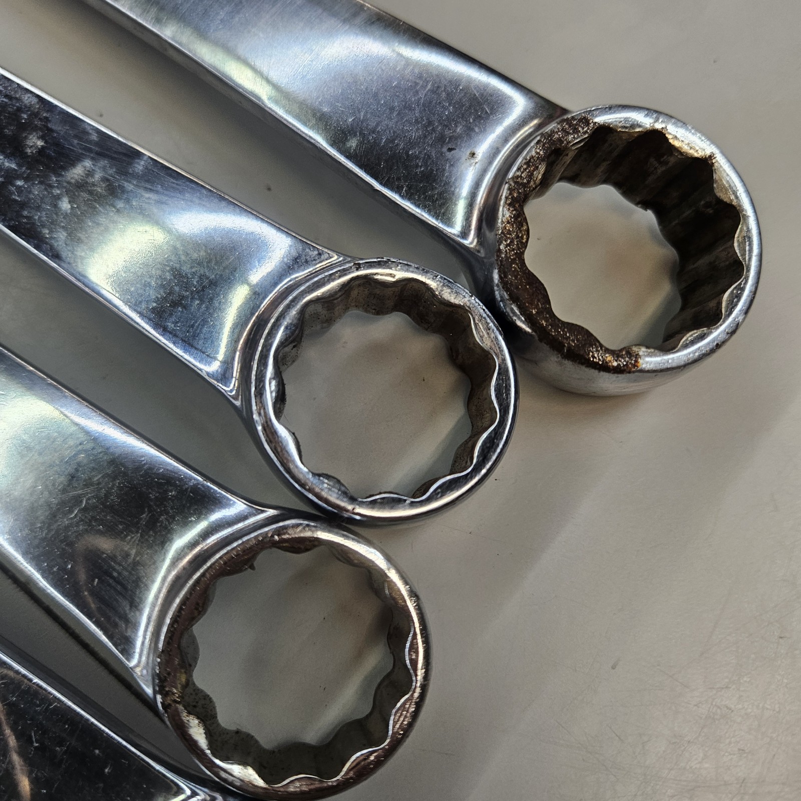 Snap-On Comb Wrench OEX Set 9 Piece SAE 12 Point 22,24,24,26,28,30,32,34,36