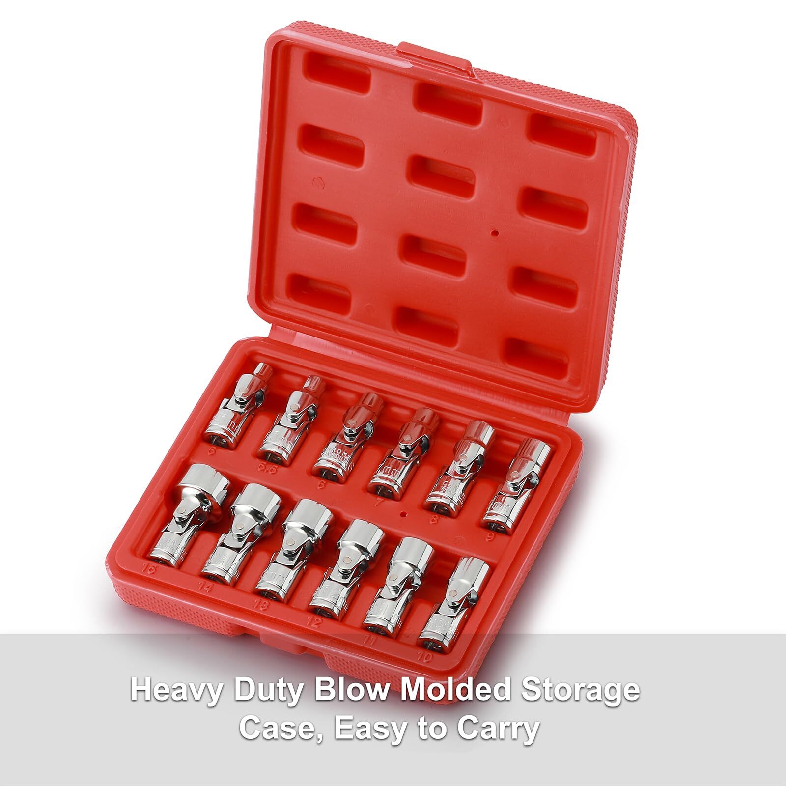 Flex Socket Set Gearwrench Swivel Socket Set Metric 1/4 Inch Drive 6 Point 12 PC