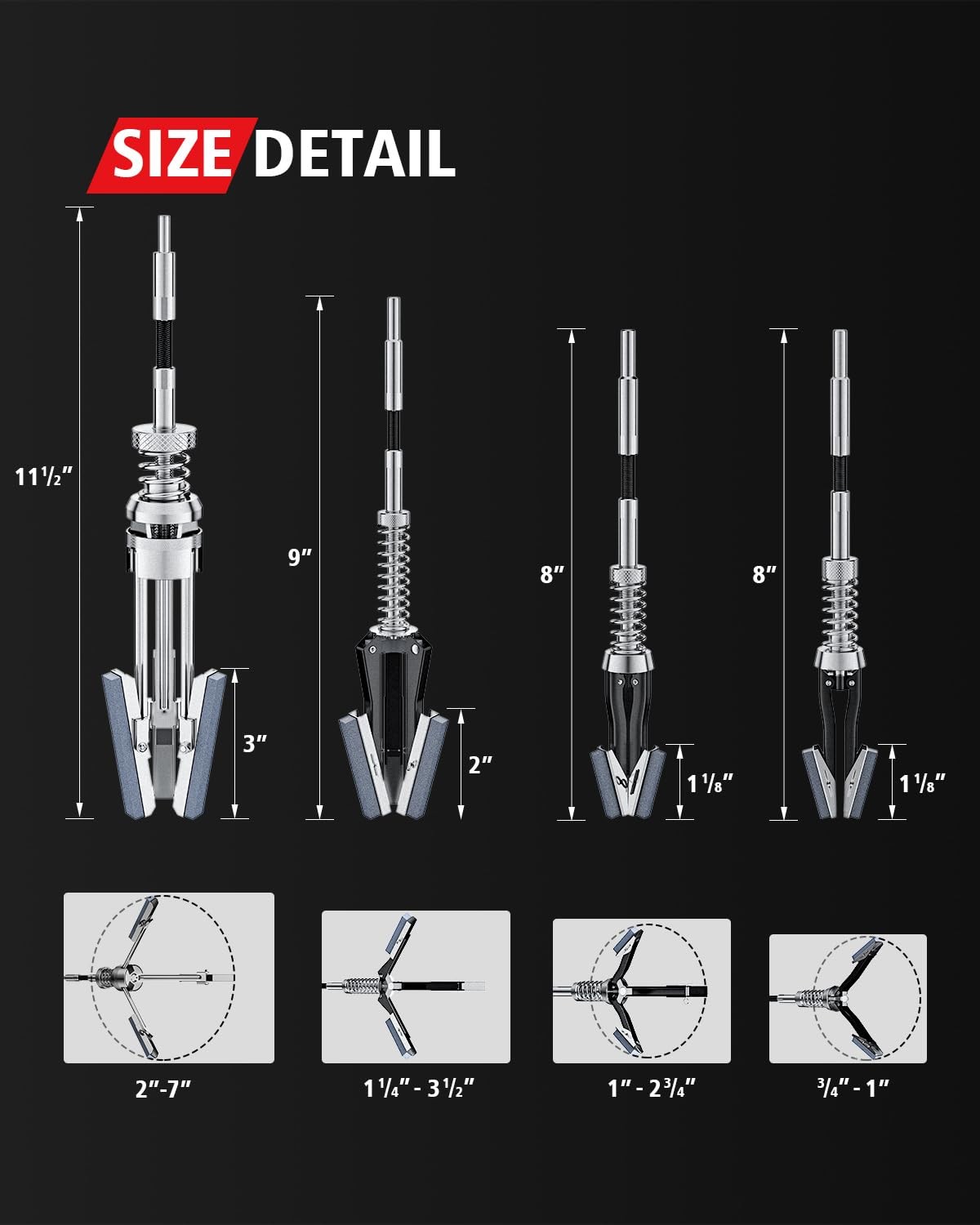 Cylinder Hone Tool Set with Tool Box, Adjustable Engine Cylinder Honing Tool