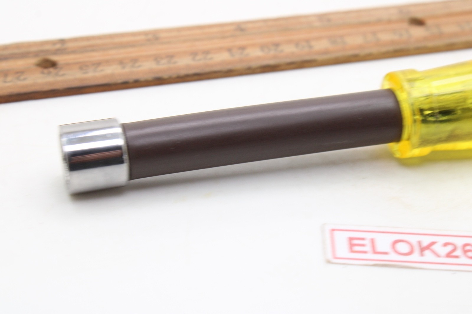 Snap-on ND 114 7/16″ 3″ Shank Brown Insulated Amber Handle Nut Driver USA