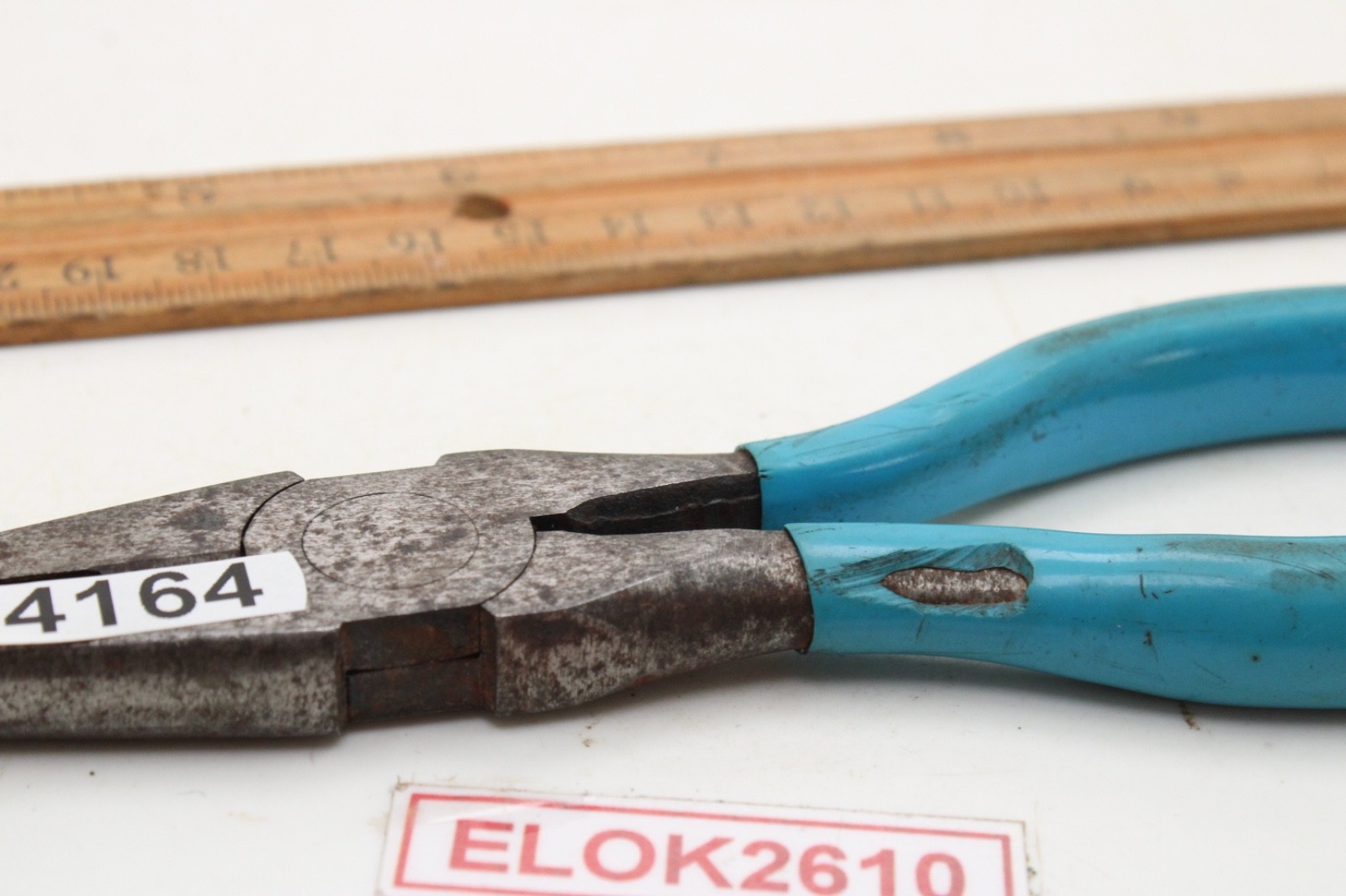 Channellock 317 8″ Straight Nose Blue Rubber Handle Pliers USA